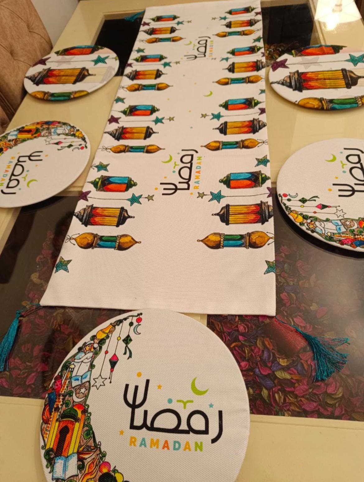 Ramadan Coaster; Table Cover; Runner; Decor; Muslim; Eid; Home, Set, Dining; Pillow; Mat - image 4