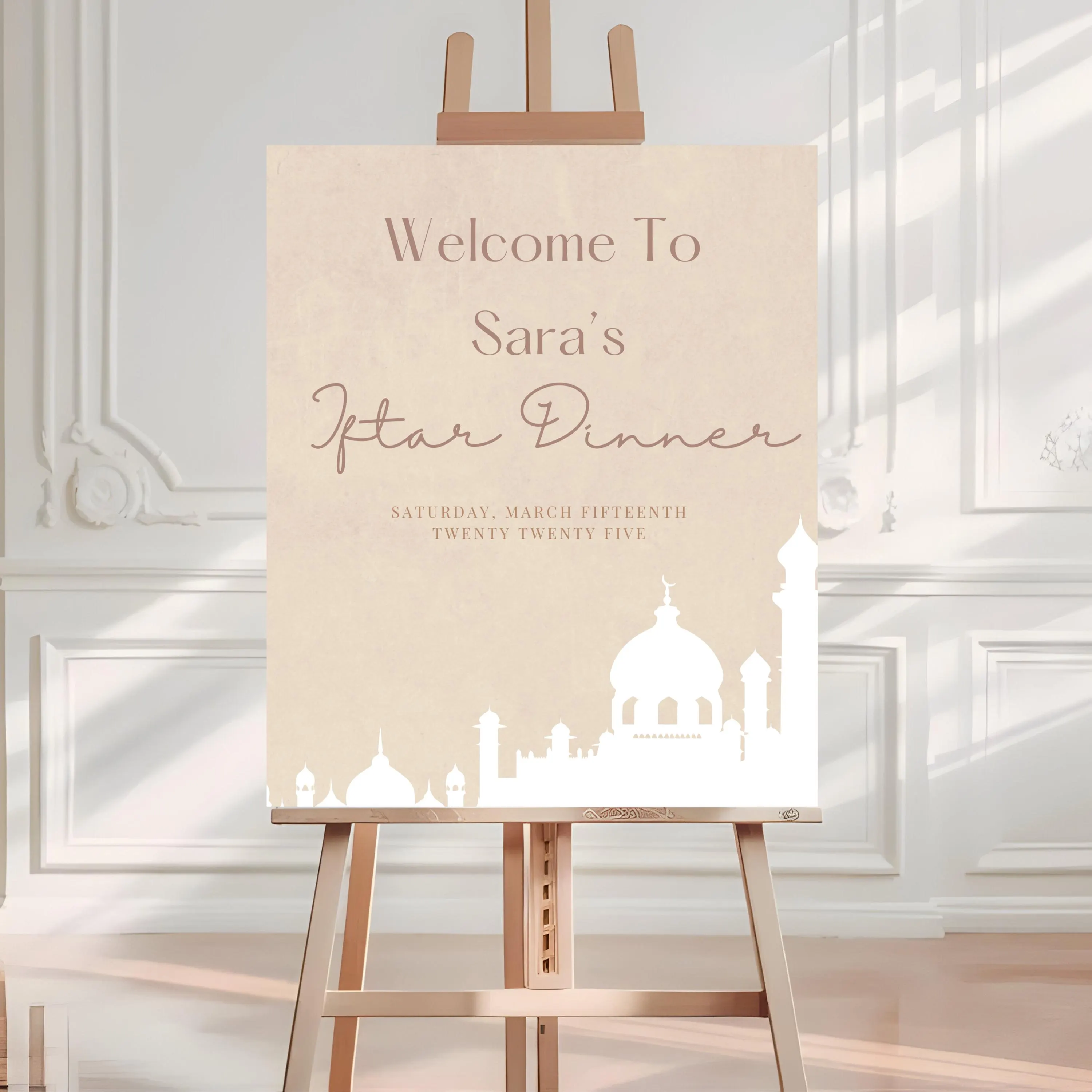 Iftar Dinner Welcome Sign Template: Minimalist Ramadan Poster (Digital)