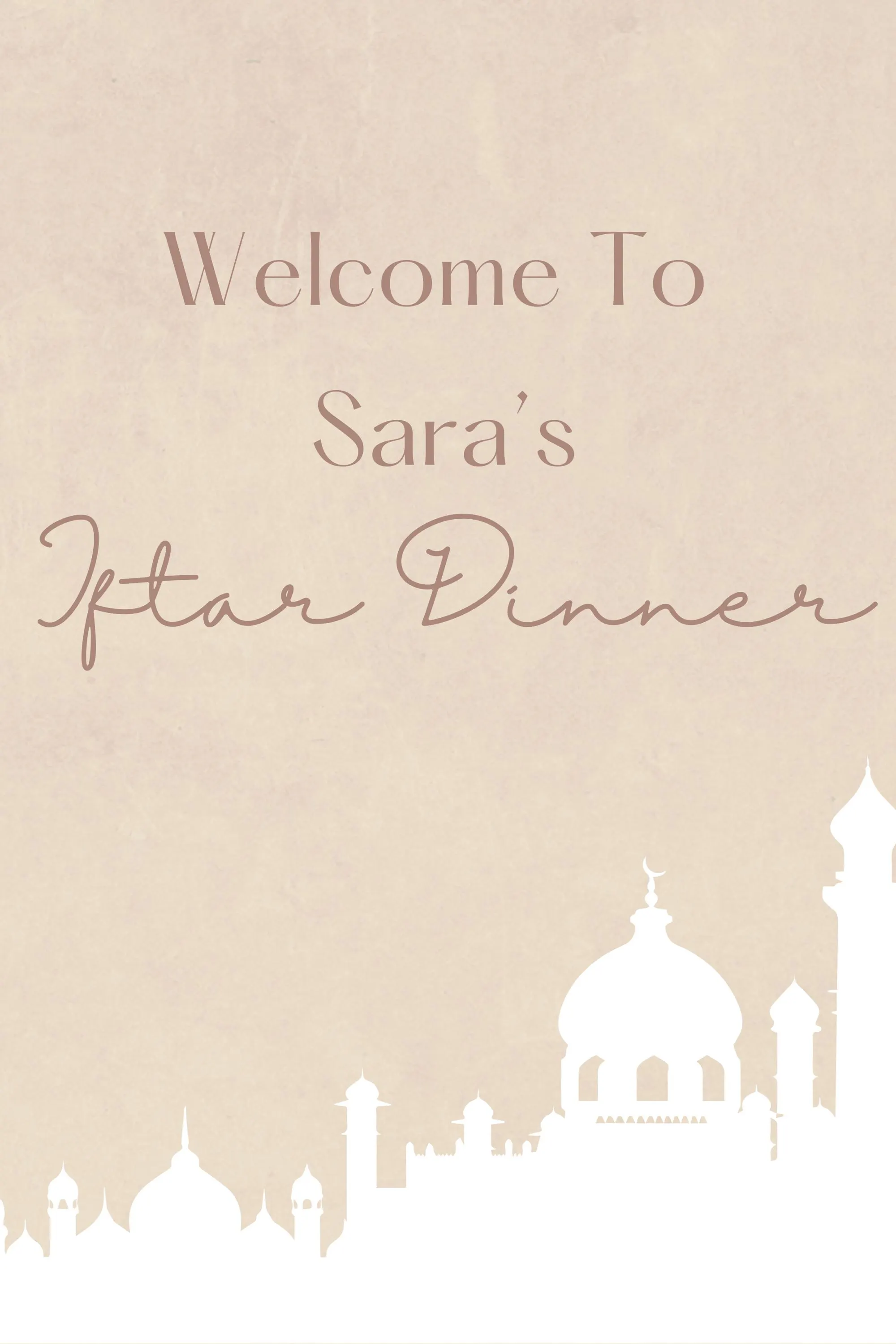 Iftar Dinner Welcome Sign Template: Minimalist Ramadan Poster (Digital) - image 3