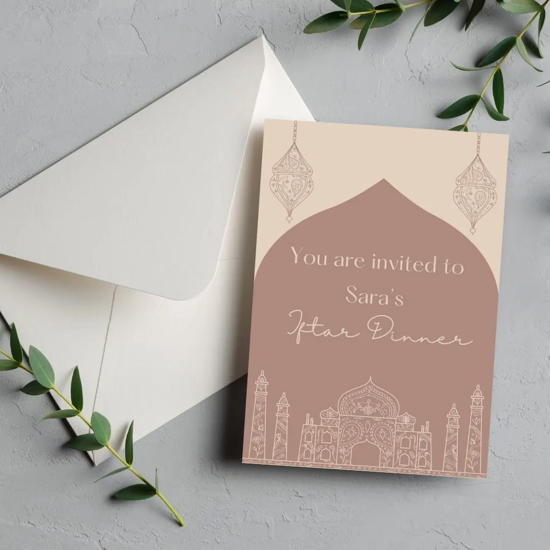 Elegant Iftar Dinner Invitation: Neutral Ramadan Invite (Digital Download) - image 2