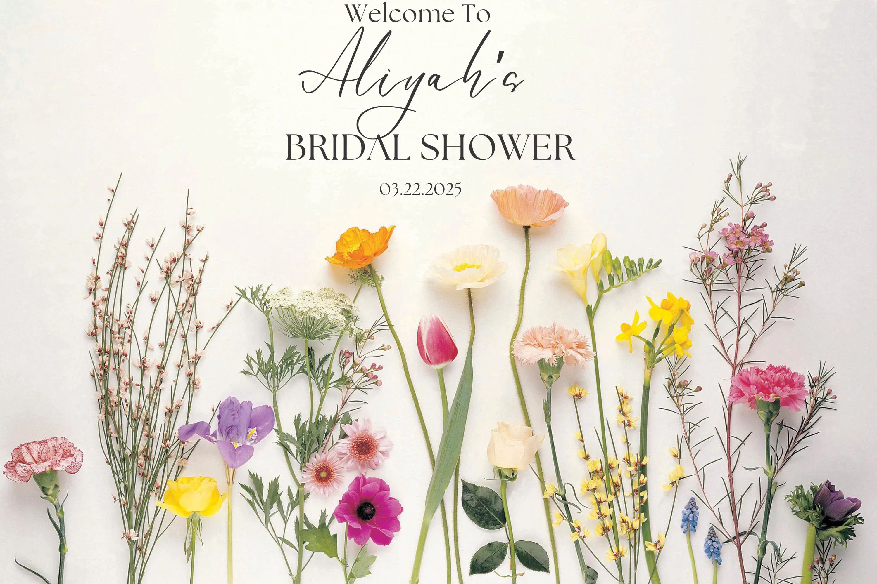 Floral Bridal Shower Welcome Sign: Wildflower Design (Digital Download) - image 2