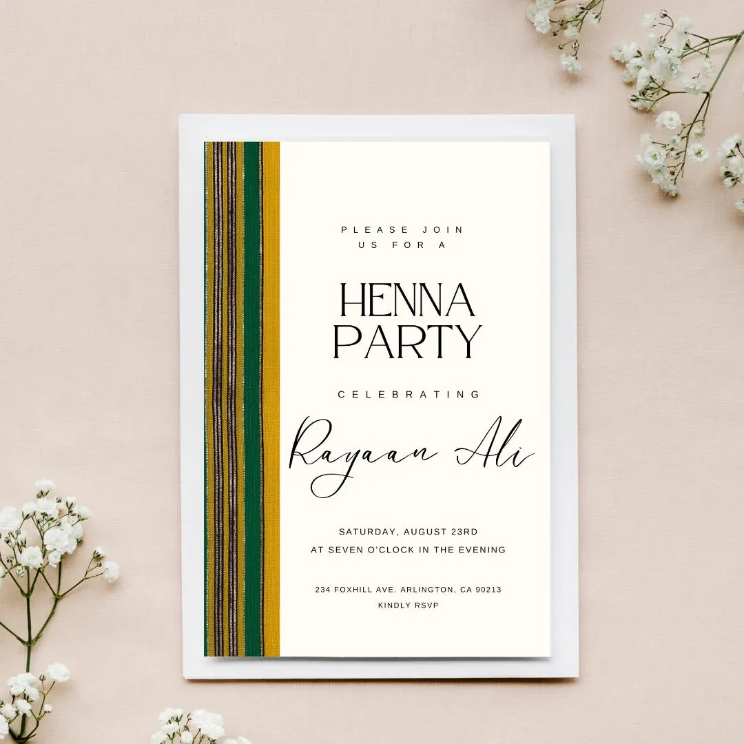 Somali Henna Party Invitation: Hido iyo Dhaqan Design (Digital Download, Customizable Canva Template) - image 4