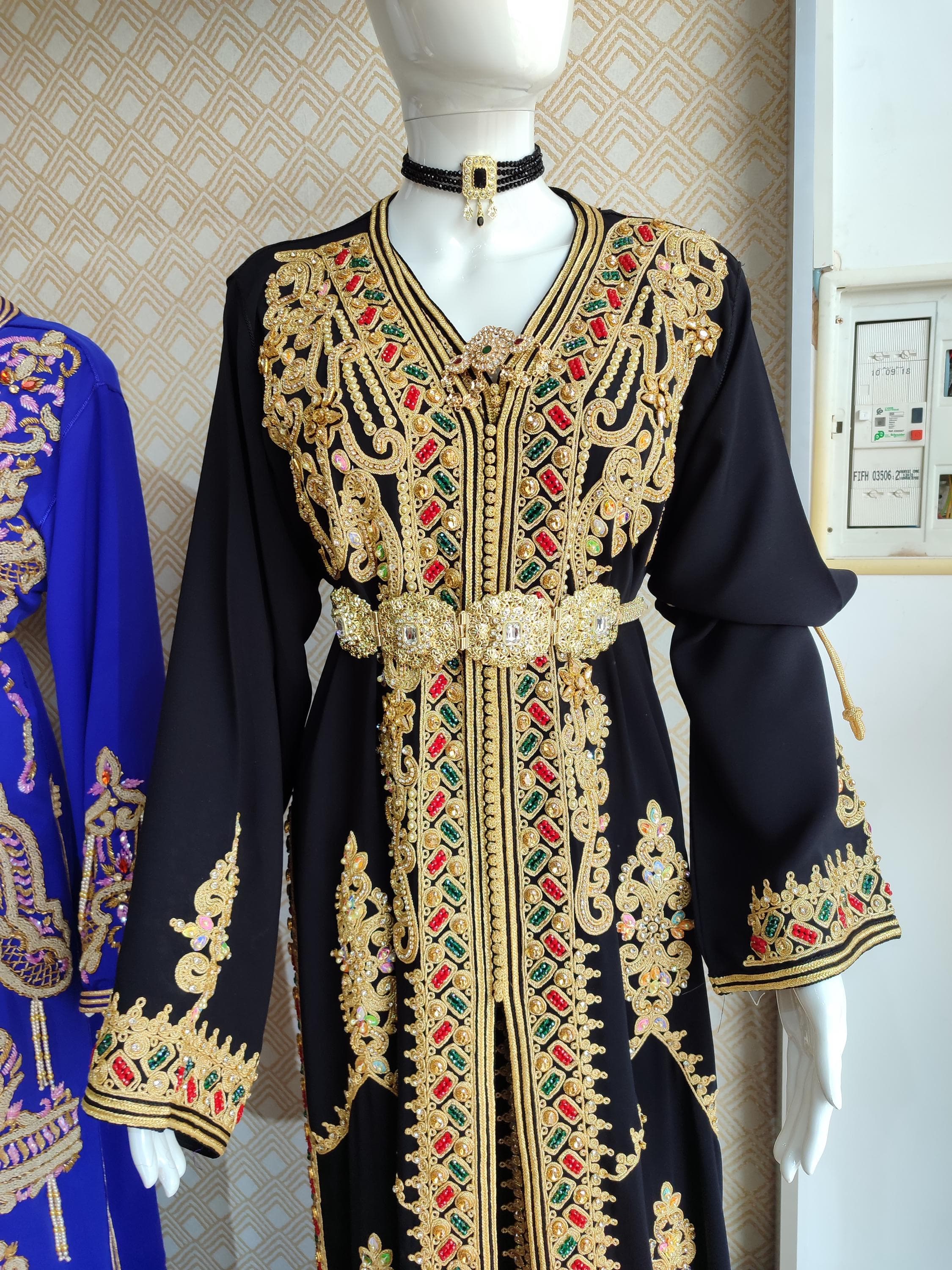 Custom Moroccan Takchita: Hand-Embroidered Wedding Caftan - image 4
