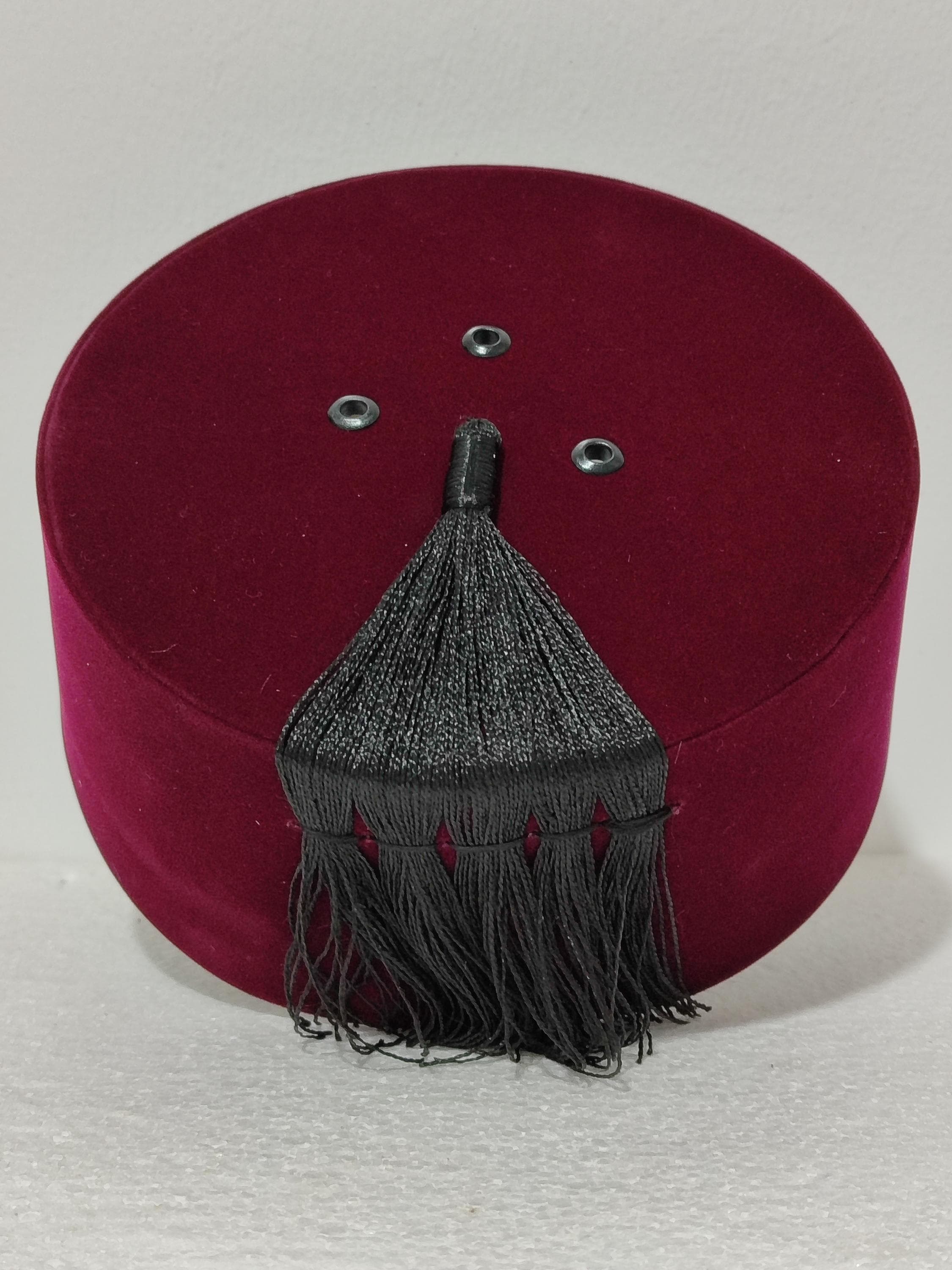 Handmade Moroccan Tarboosh Hat: Royal Andalusian Fez, Red Polyester - image 3