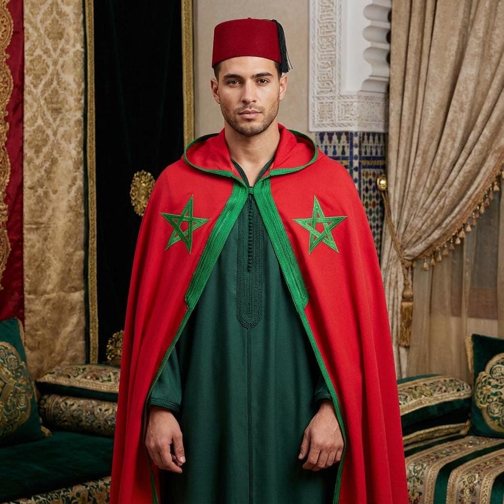 Experience timeless style with this handmade cape, a traditional Moroccan cloak also known as a burnoose. Expertly crafted from natural linen, this hooded cloak men can wear offers both comfort and sophistication. The handtailored construction ensures a perfect drape, while the attached hood adds a classic Moroccan touch. Perfect as a nomad cloak for themed events, a Moroccan thobe alternative for cool evenings, or a unique linen overcoat for special occasions.