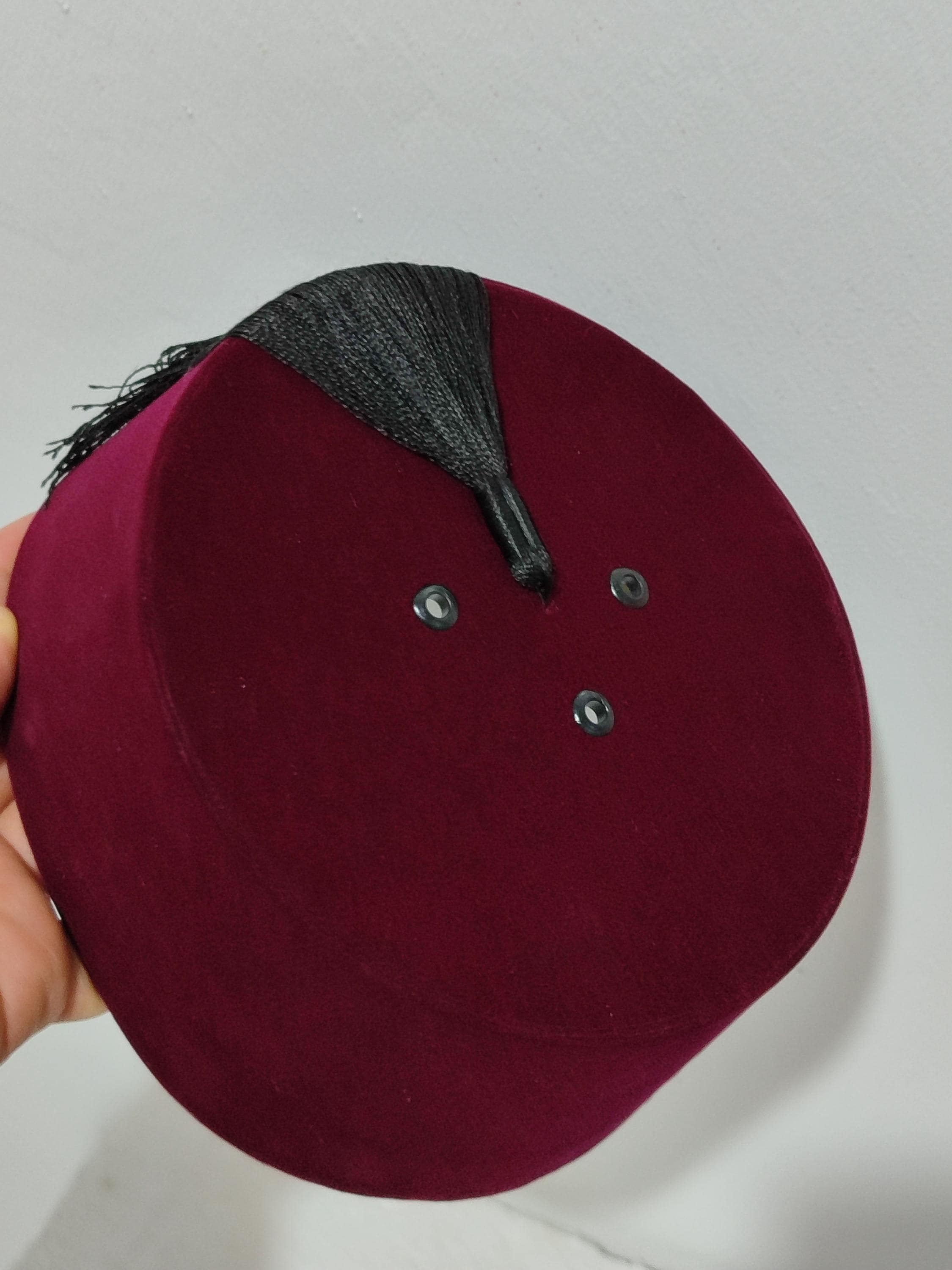Handmade Moroccan Tarboosh Hat: Royal Andalusian Fez, Red Polyester - image 5