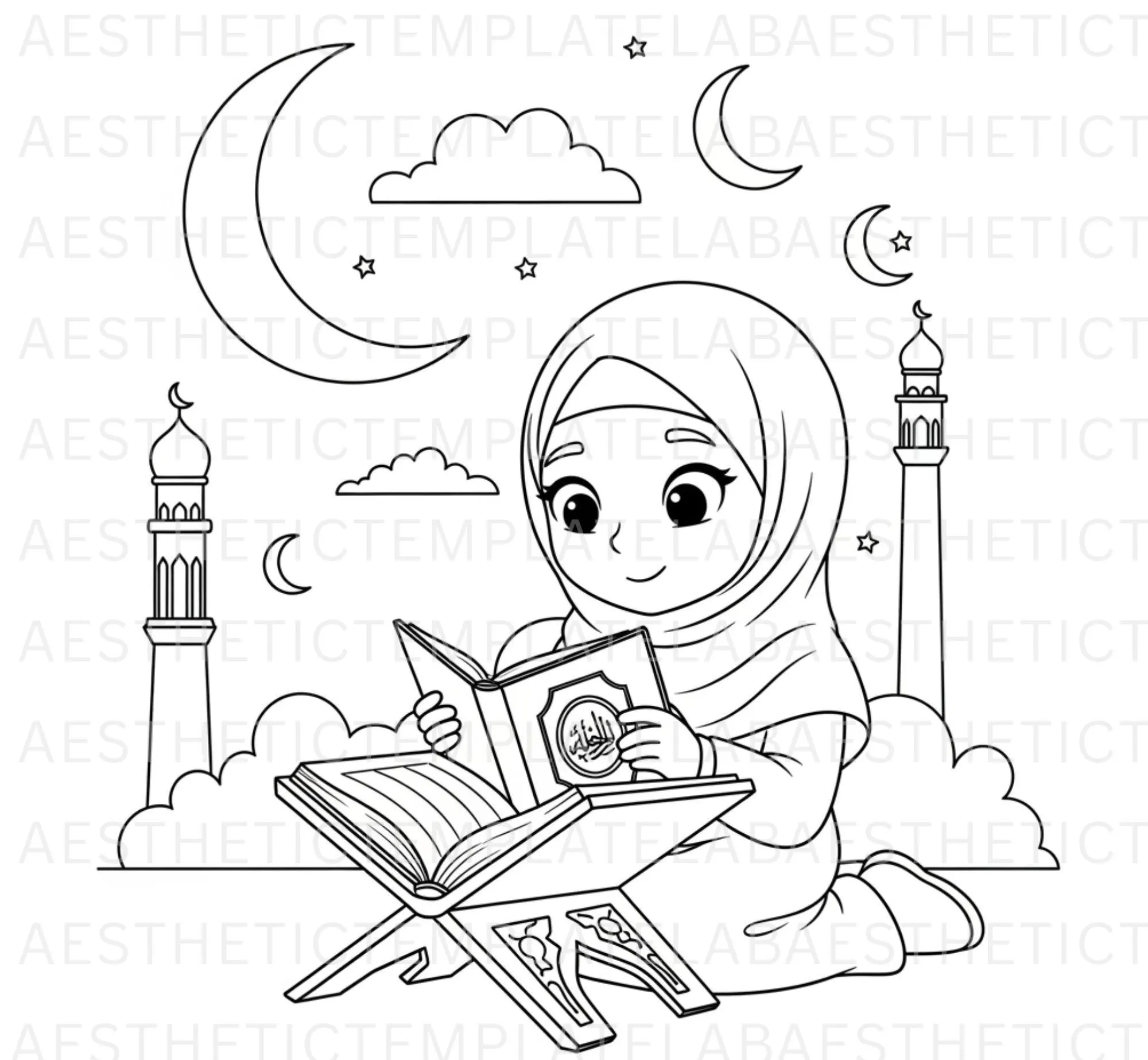 30+ Ramadan Coloring Pages for Kids, Printable Islamic Coloring Book, Ramadan Mubarak Activities, Eid Coloring Pages, Muslim Kids Art - image 5
