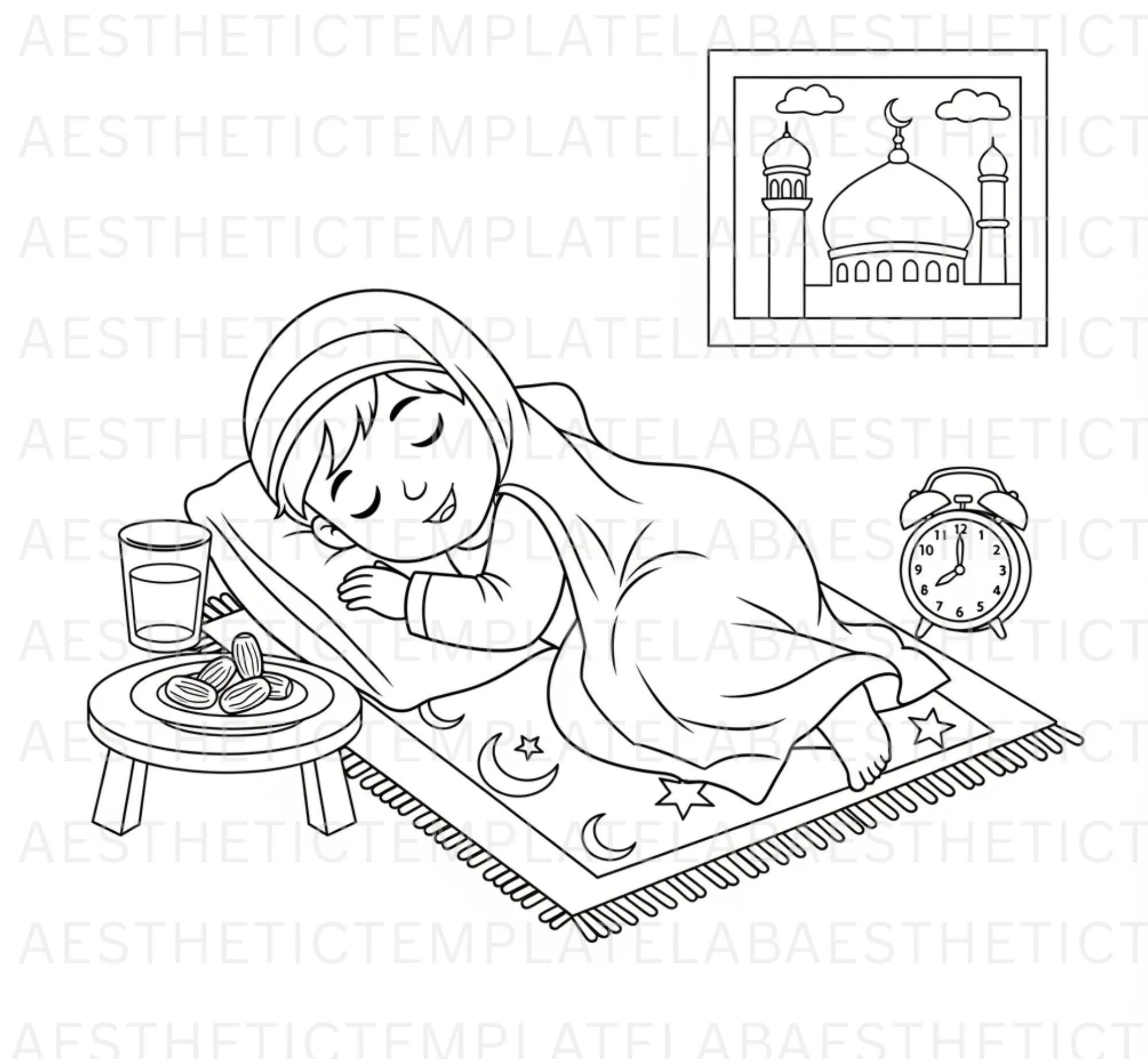 30+ Ramadan Coloring Pages for Kids, Printable Islamic Coloring Book, Ramadan Mubarak Activities, Eid Coloring Pages, Muslim Kids Art - image 4