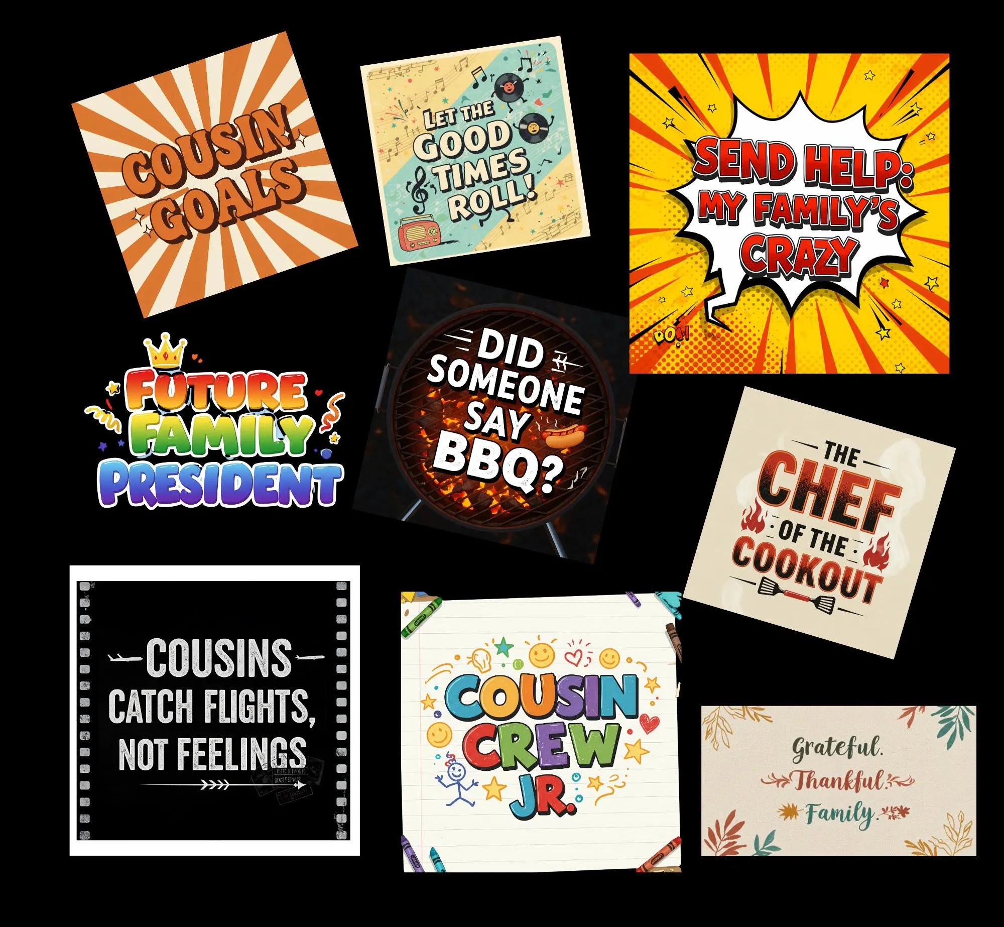 Family Reunion Photo Booth Props, 70+ Family Reunion Party Signs, Printable Family Gathering Props, Funny PNG Designs (Digital Download) - image 2