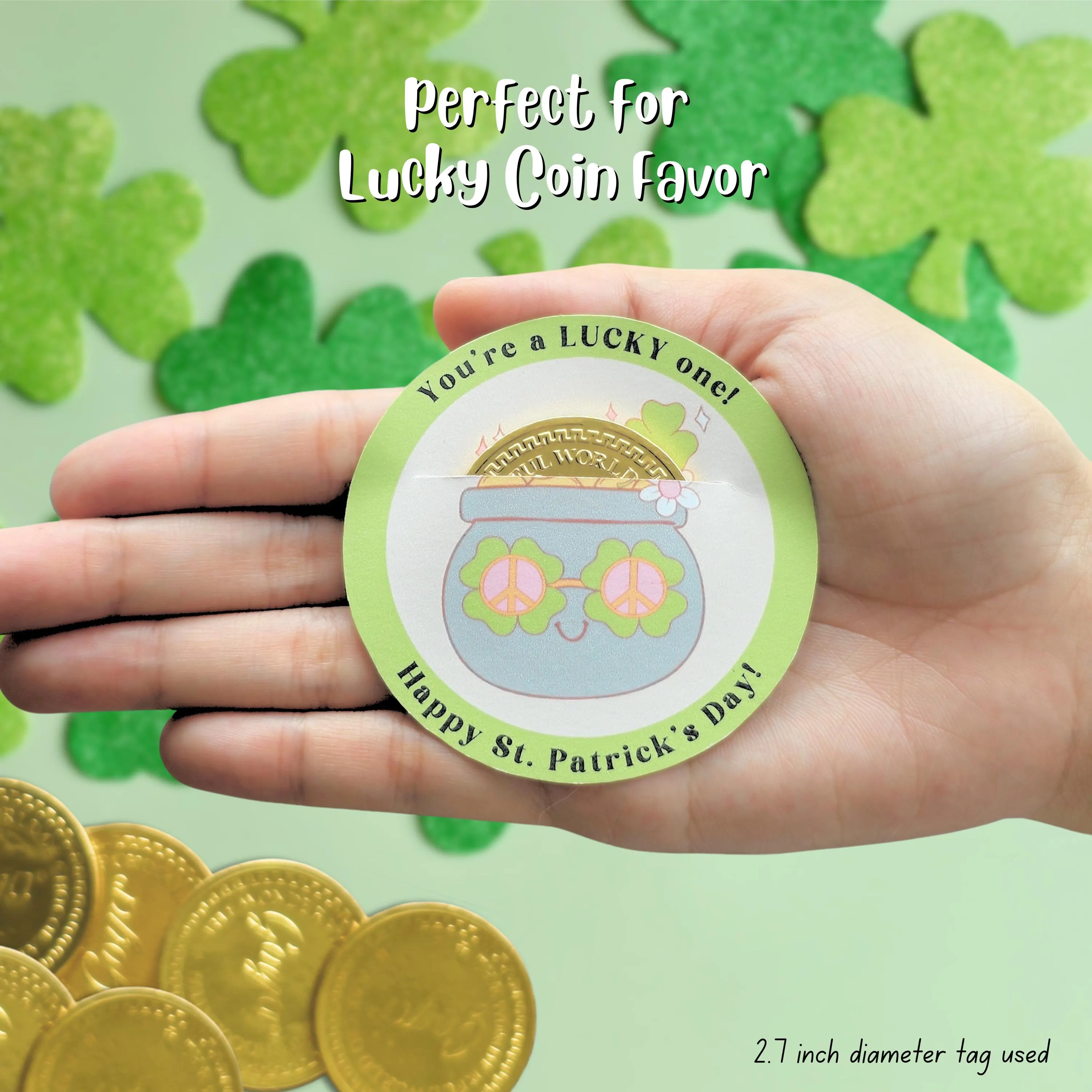 Retro St Patrick's Day Treat Tags: Lucky One Printable (Digital Download) - image 5
