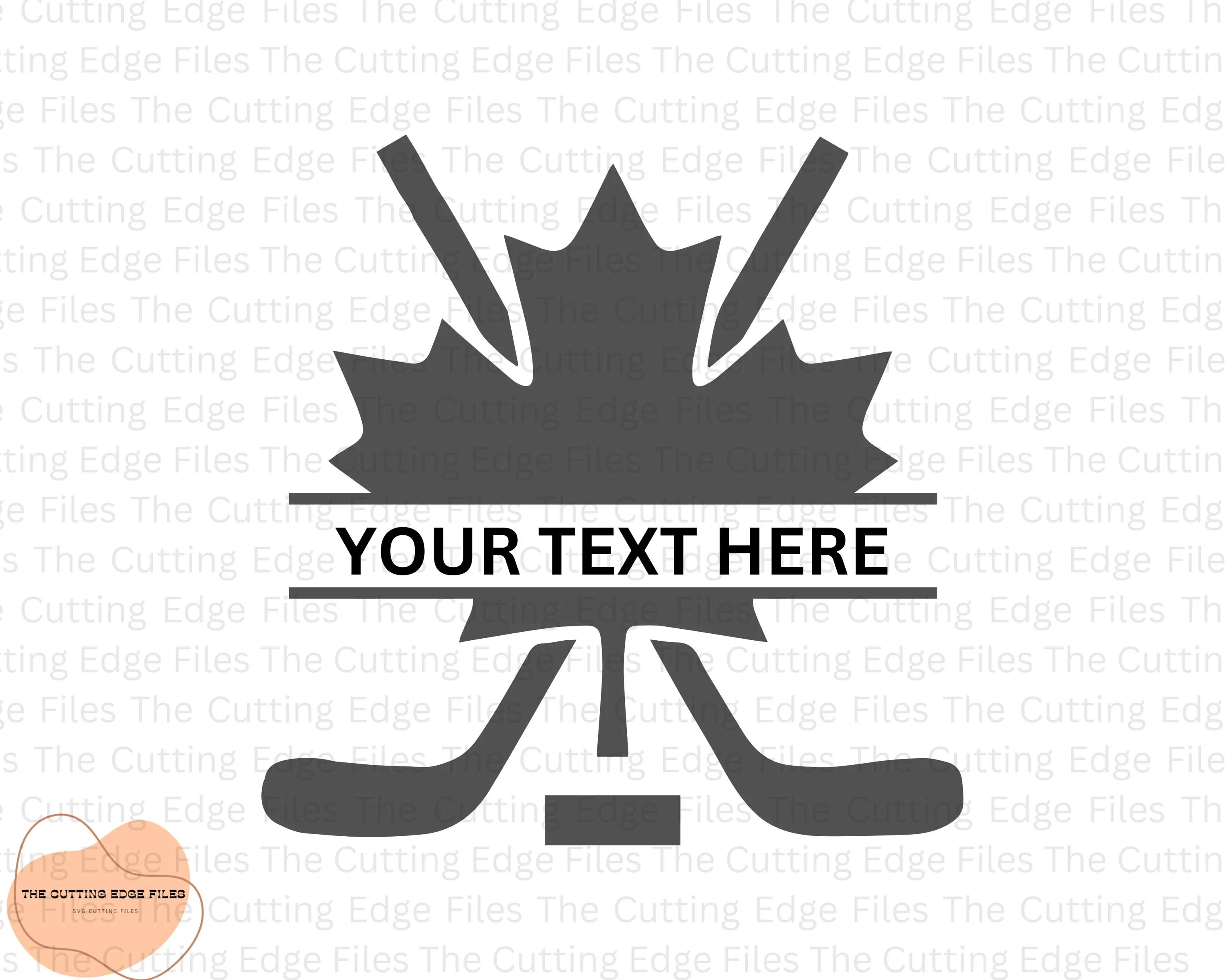 Canadian Hockey Maple Leaf Split Svg Png (Digital Files) - image 4