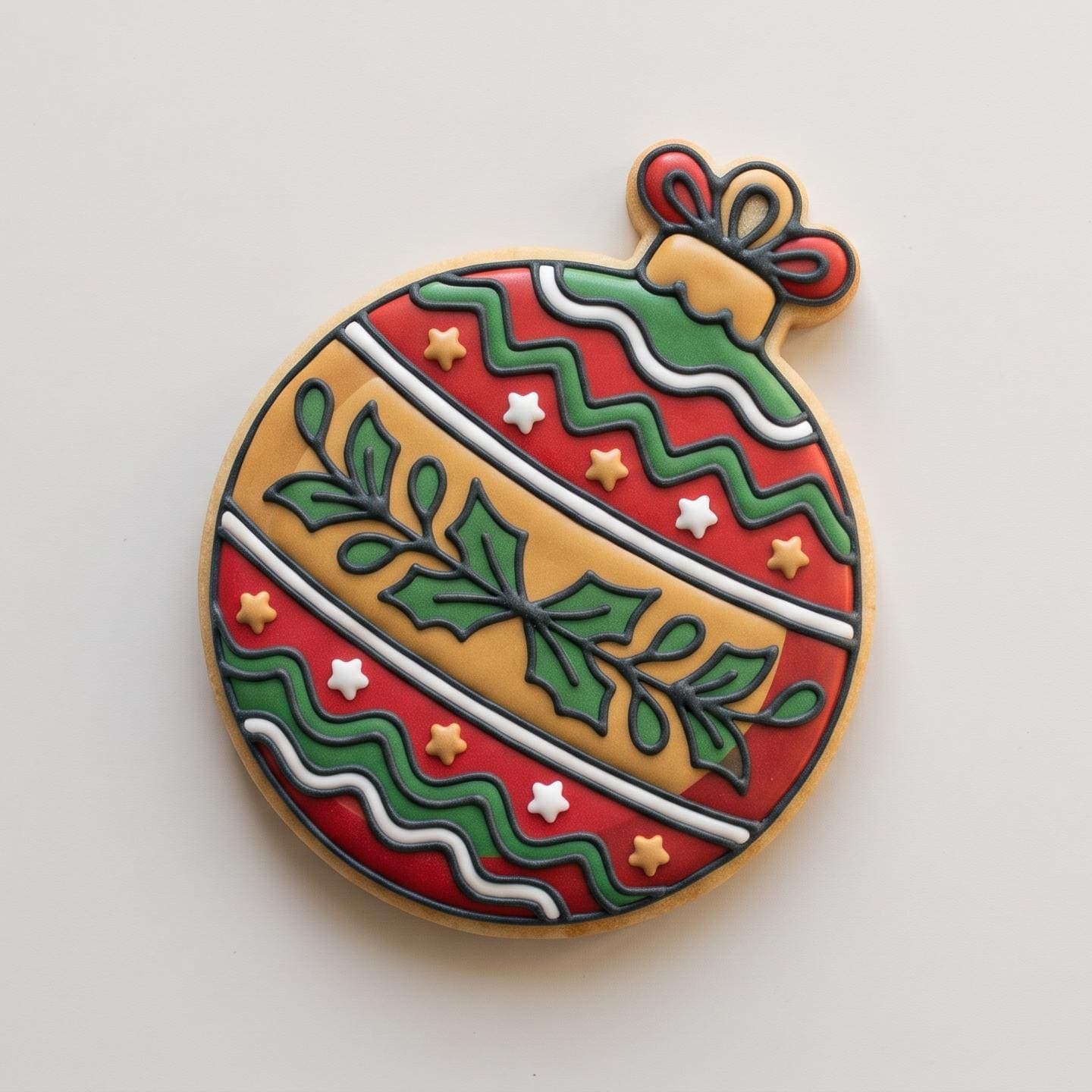 Patterned Bauble Cookie Cutter and Stamp Set | Christmas Biscuit Cutter | Tree Decorating Fondant Embosser | Christmas Gift Baking Gift