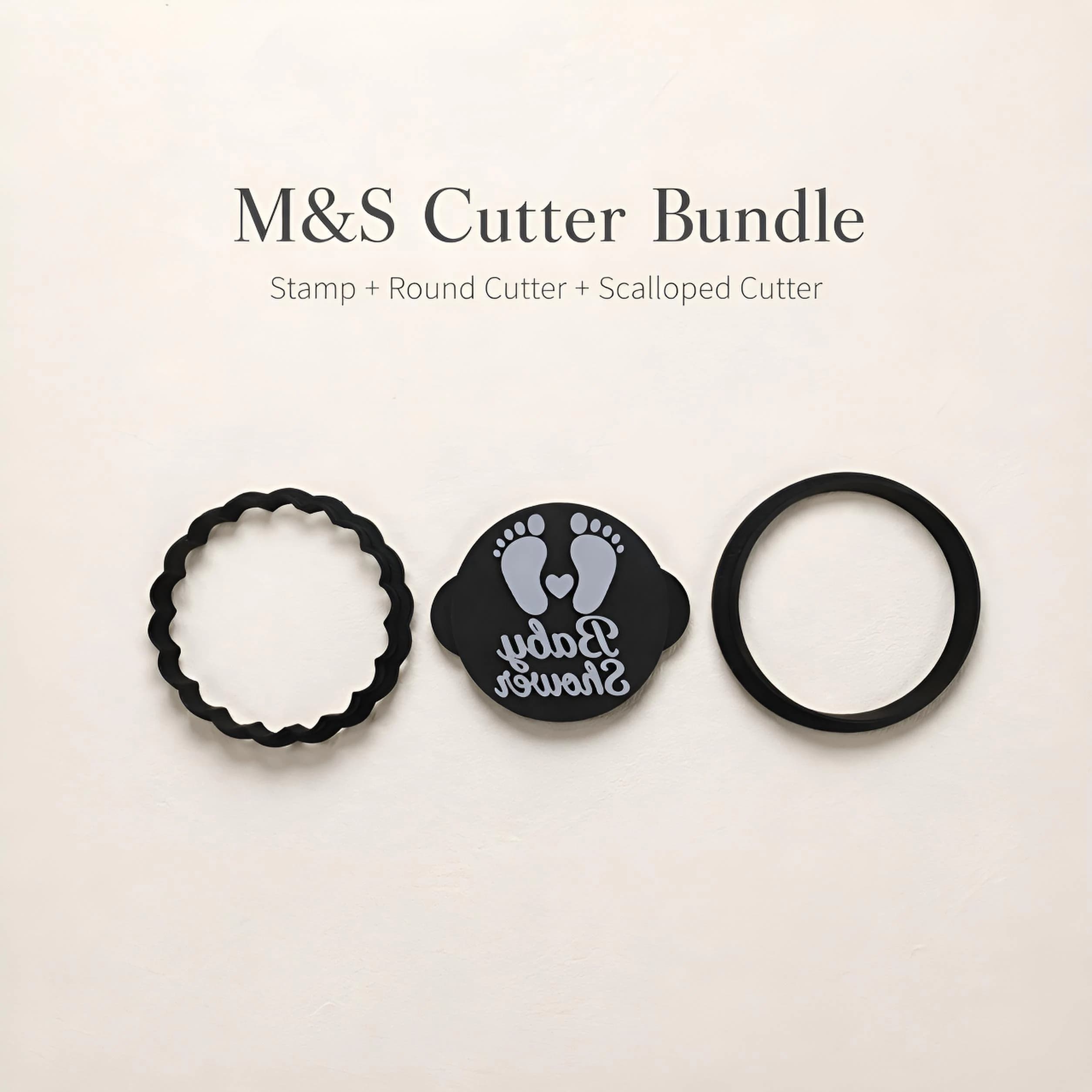 Custom Gothic Cookie Stamp and Cutter Set, Any Text Fondant Embosser, Old English Biscuit Stamp, Icing Impression Stamp for Cakes - image 4