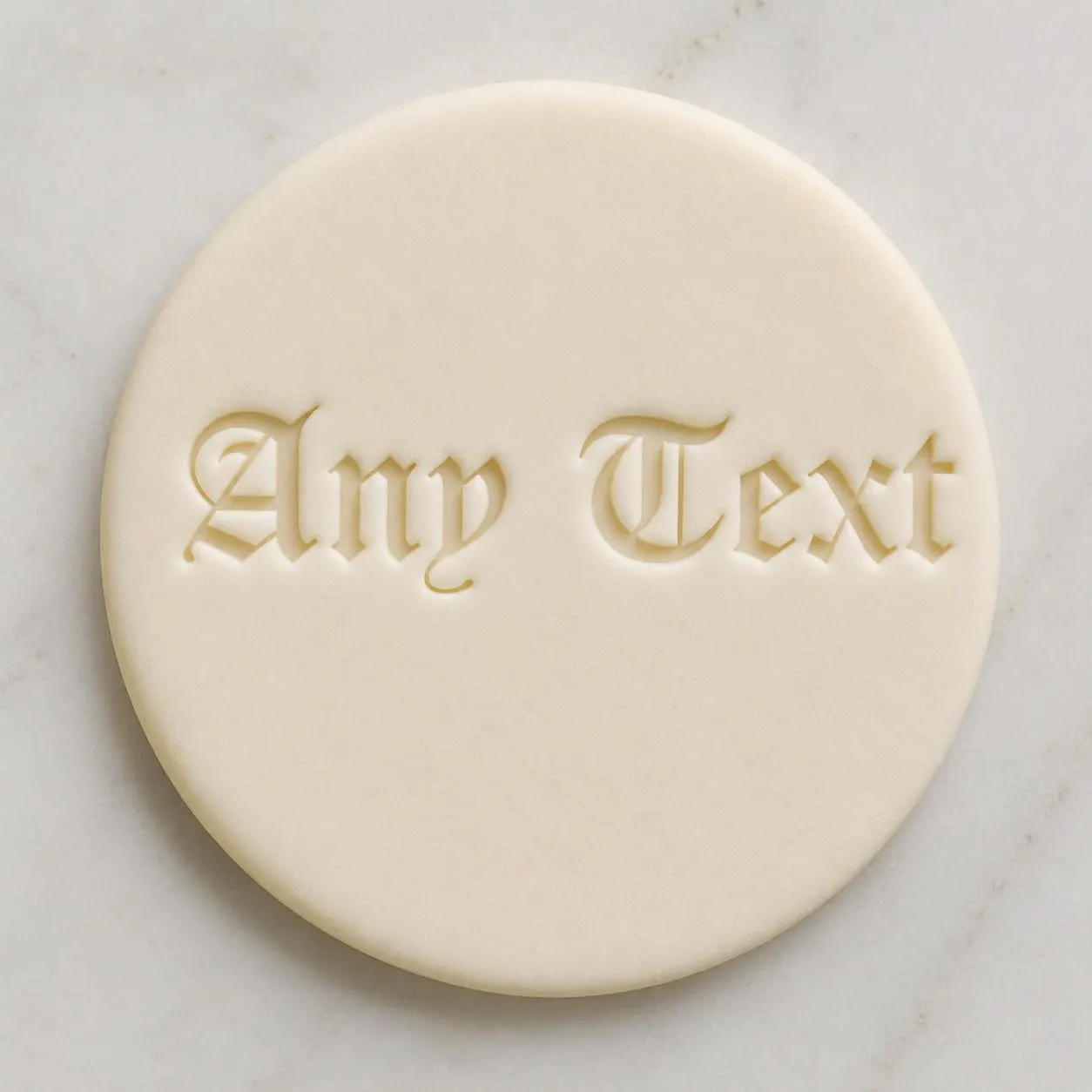 Custom Gothic Cookie Stamp and Cutter Set, Any Text Fondant Embosser, Old English Biscuit Stamp, Icing Impression Stamp for Cakes