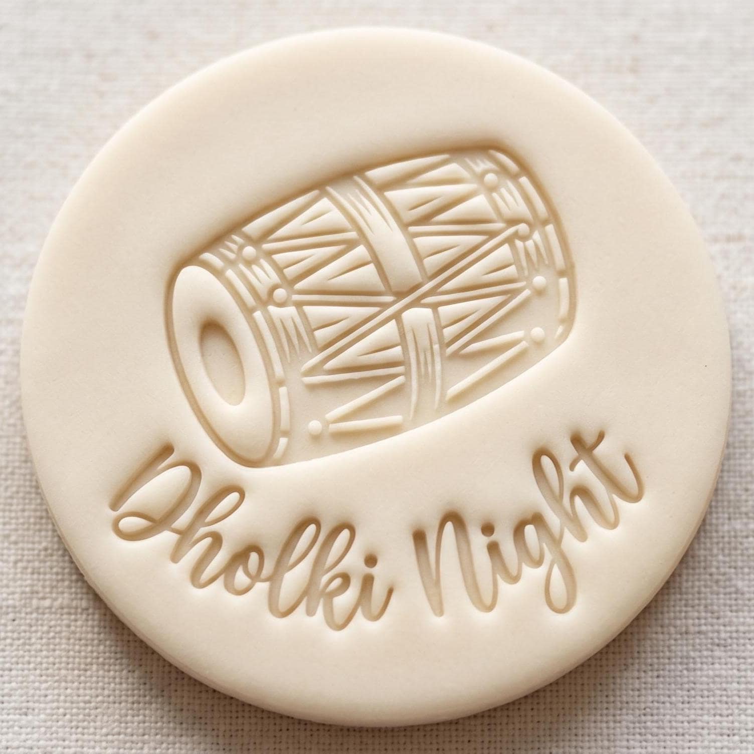 Dholki Night Bow Heart Biscuit Icing Stamp and Cutter Set | Mehndi Fondant Embosser | South Asian Wedding Cookie Stamp Fits M&S All Butter