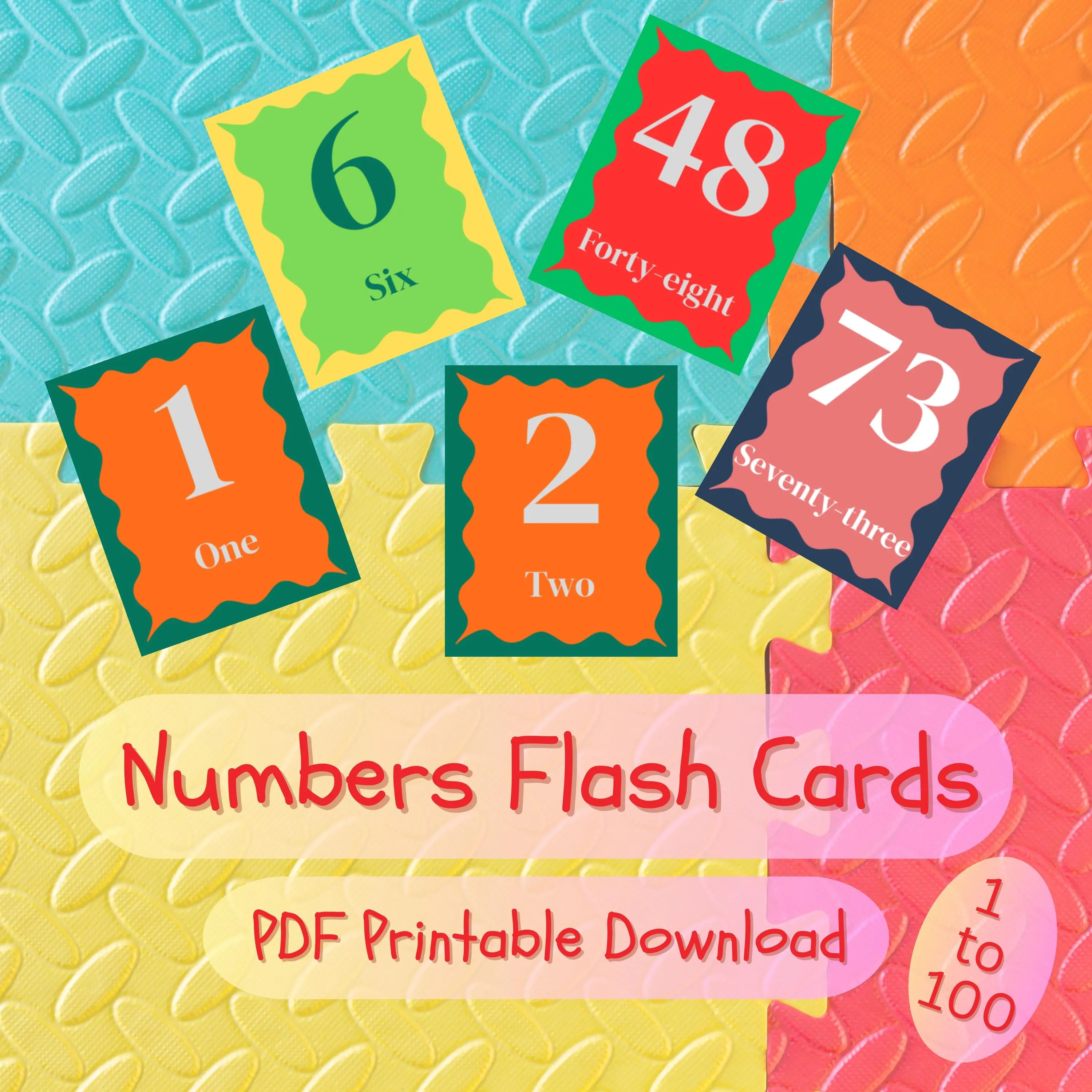 Kids Flashcard Bundle, Learning Flash Cards, Preschool Bundle, Number Flashcards