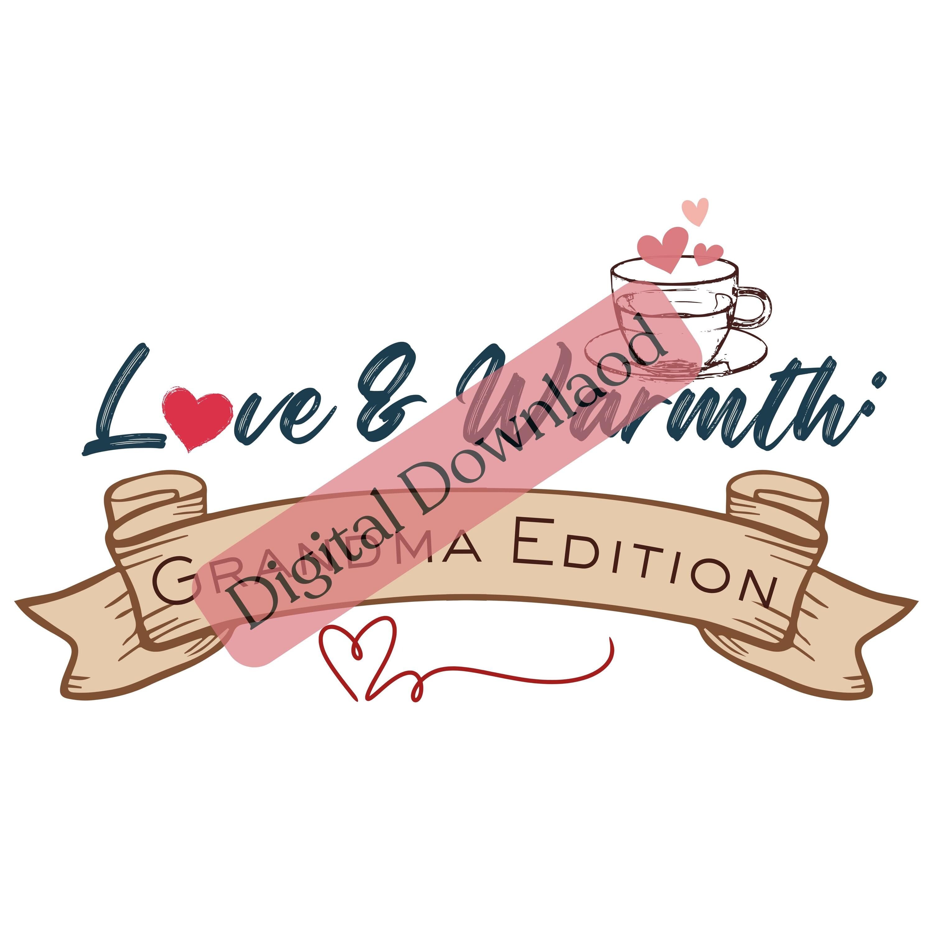 Grandma PNG Design, Love & Warmth Edition, Mother's Day Gift (Digital Download) - image 2