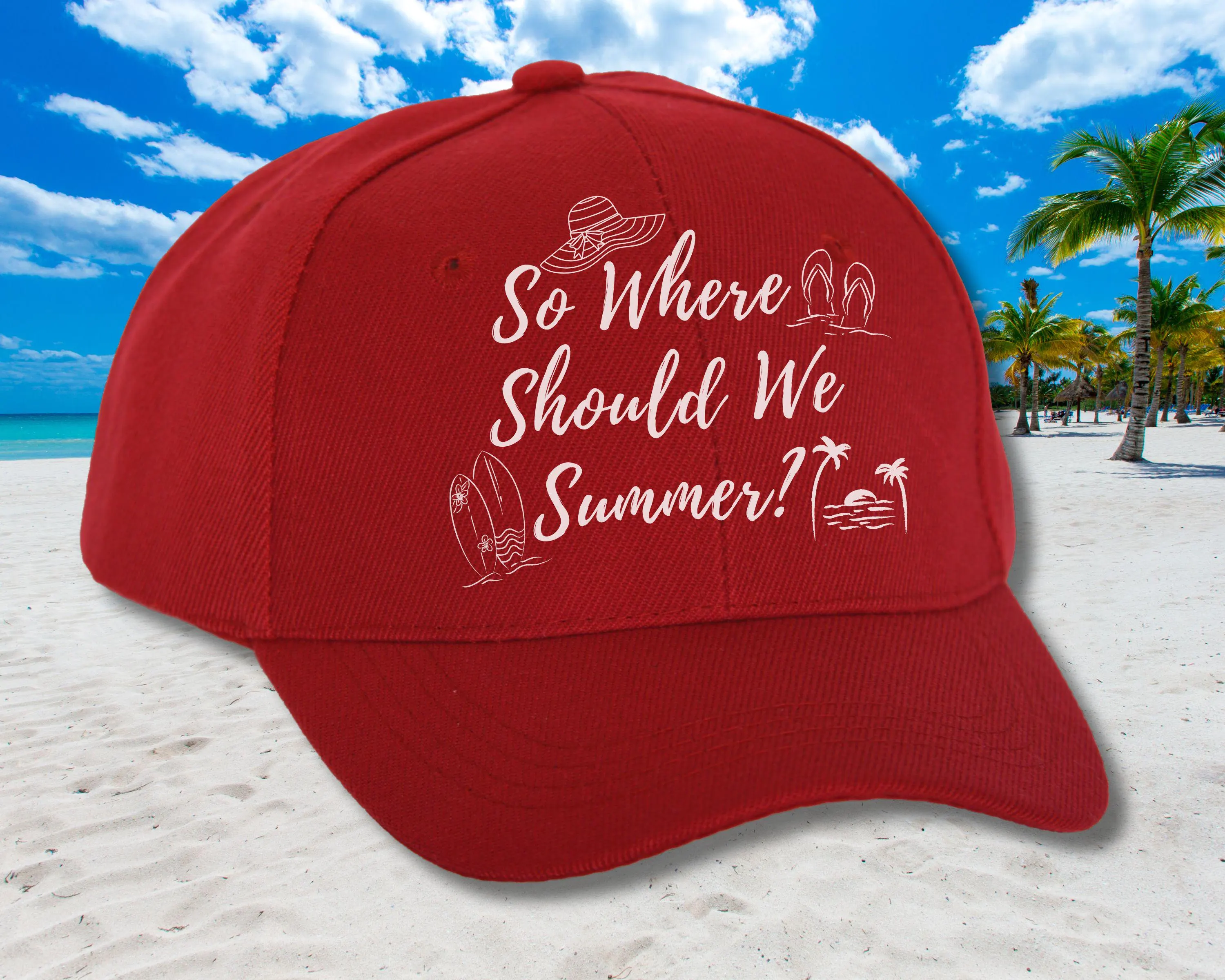 So Where Should We Summer preppy summer PNG design with coastal vacation aesthetic, for sublimation and digital download projects.
