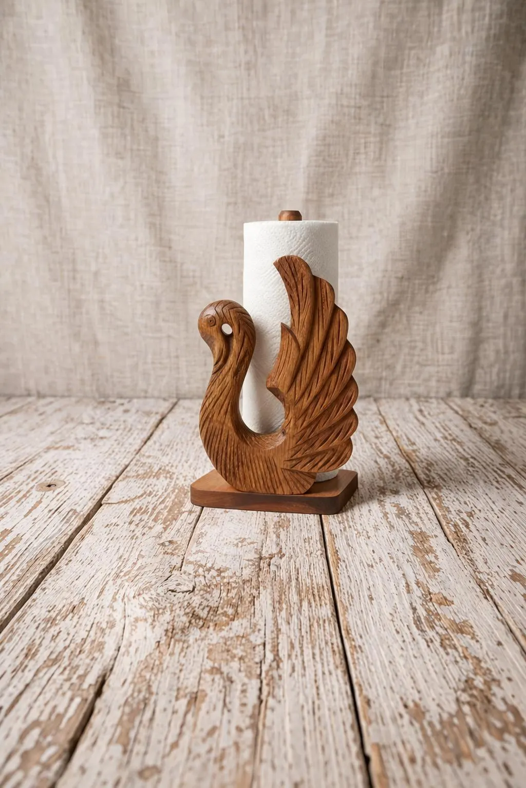 Kitchen Towel Holder, Wooden Swan Paper Towel Holder, Kitchen Paper Holder, Paper Towel Stand,Farmhouse Kitchen Decor, Kitchen Organizer - image 4