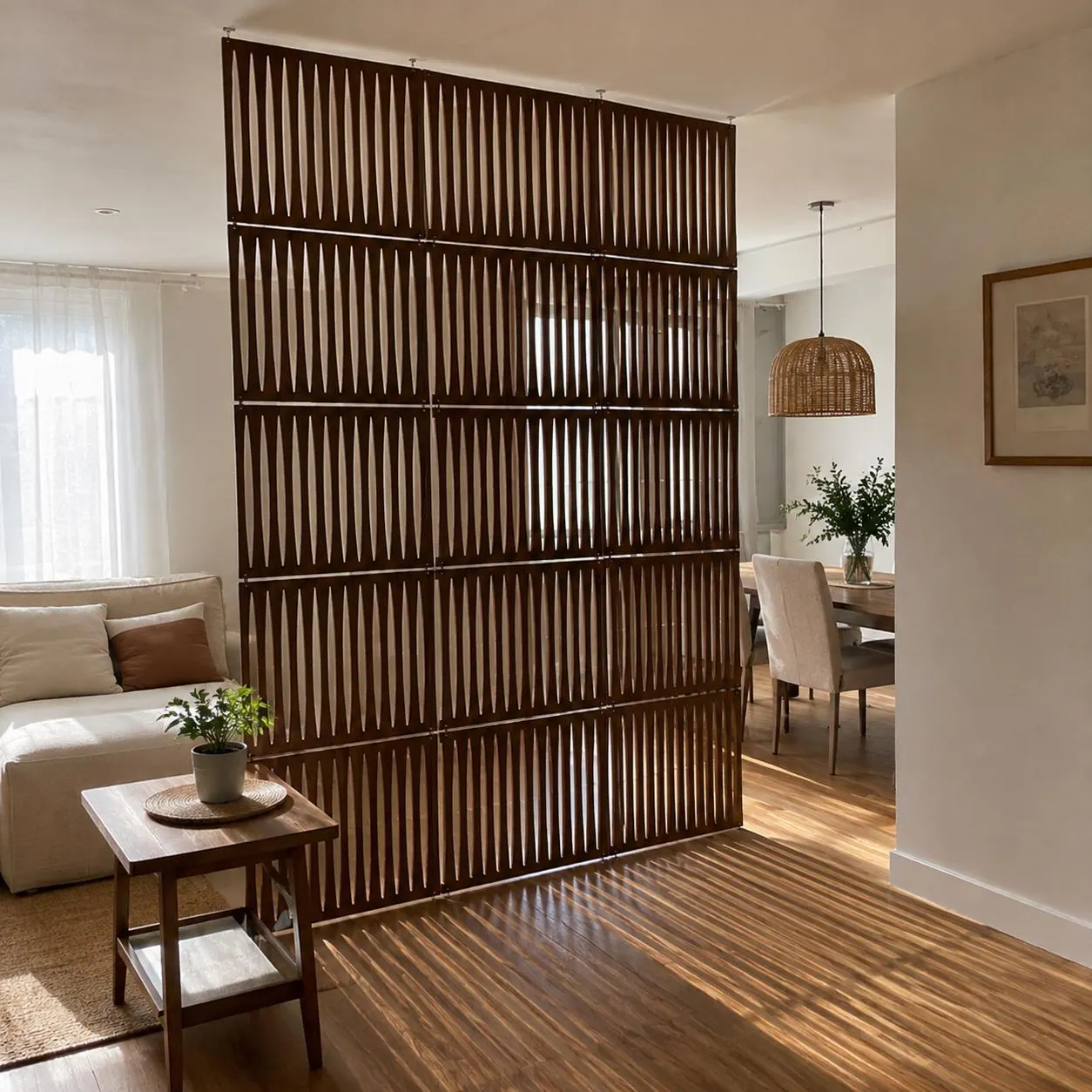 Modern Room Divider - Hanging Wall Panels - Wooden Modular Wall - Hanging Room Partition - Decorative Interior Panels - Divisorio in Legno