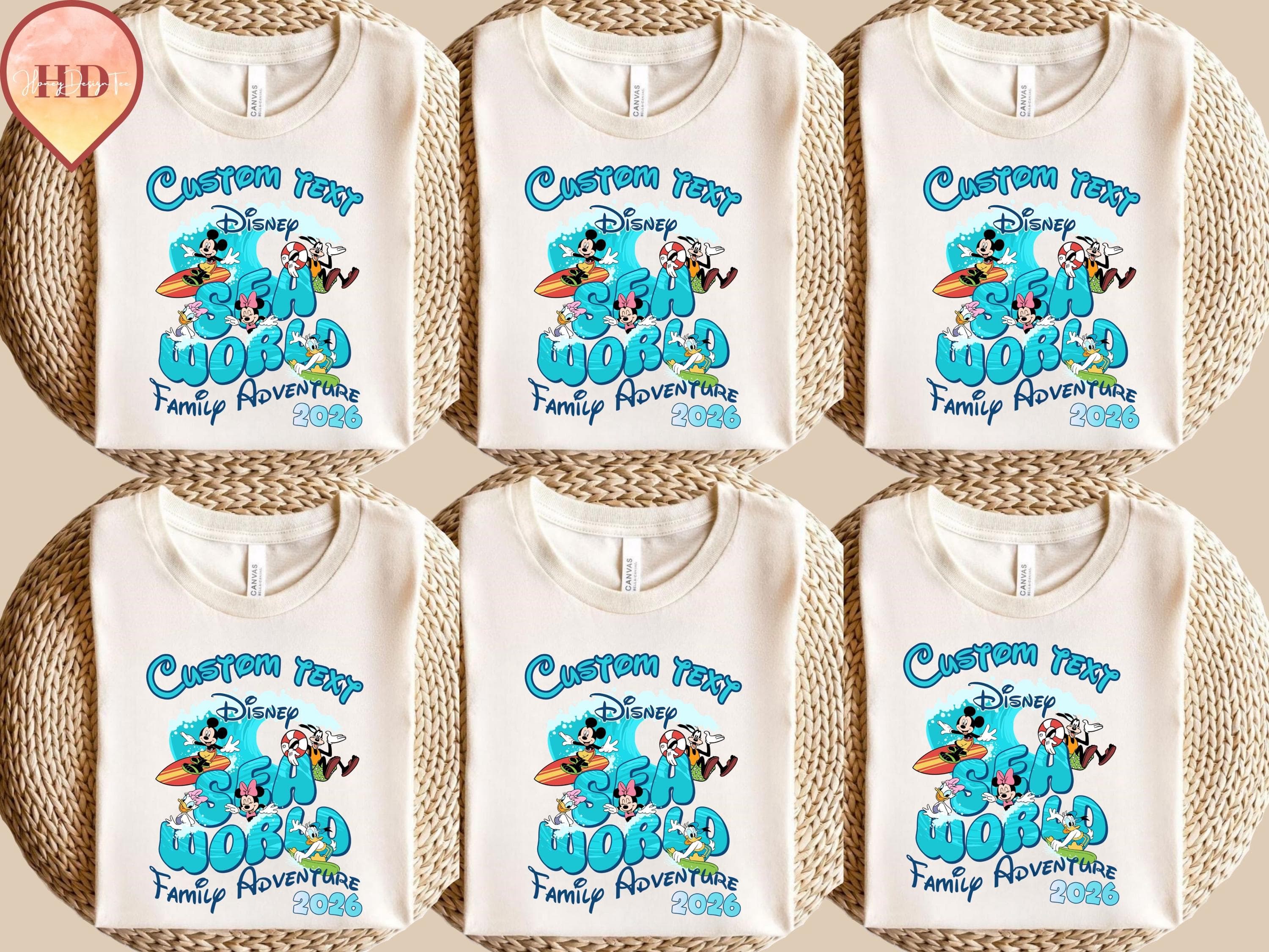 Sea World Family Adventure 2026 DTF, Disney Sea World Heat Press, Family Sea World Adventure Iron On - image 3