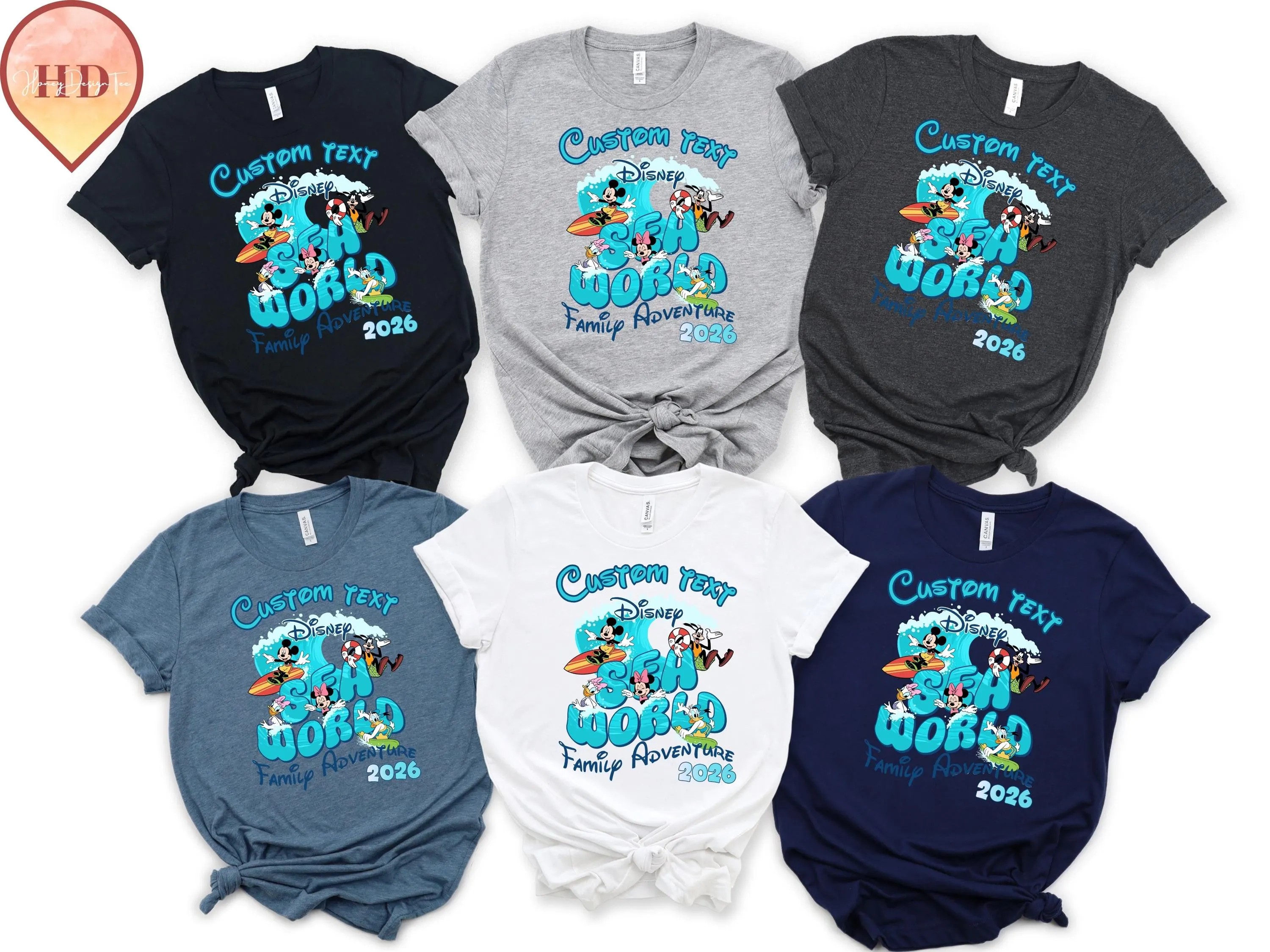 Sea World Family Adventure 2026 DTF, Disney Sea World Heat Press, Family Sea World Adventure Iron On - image 4