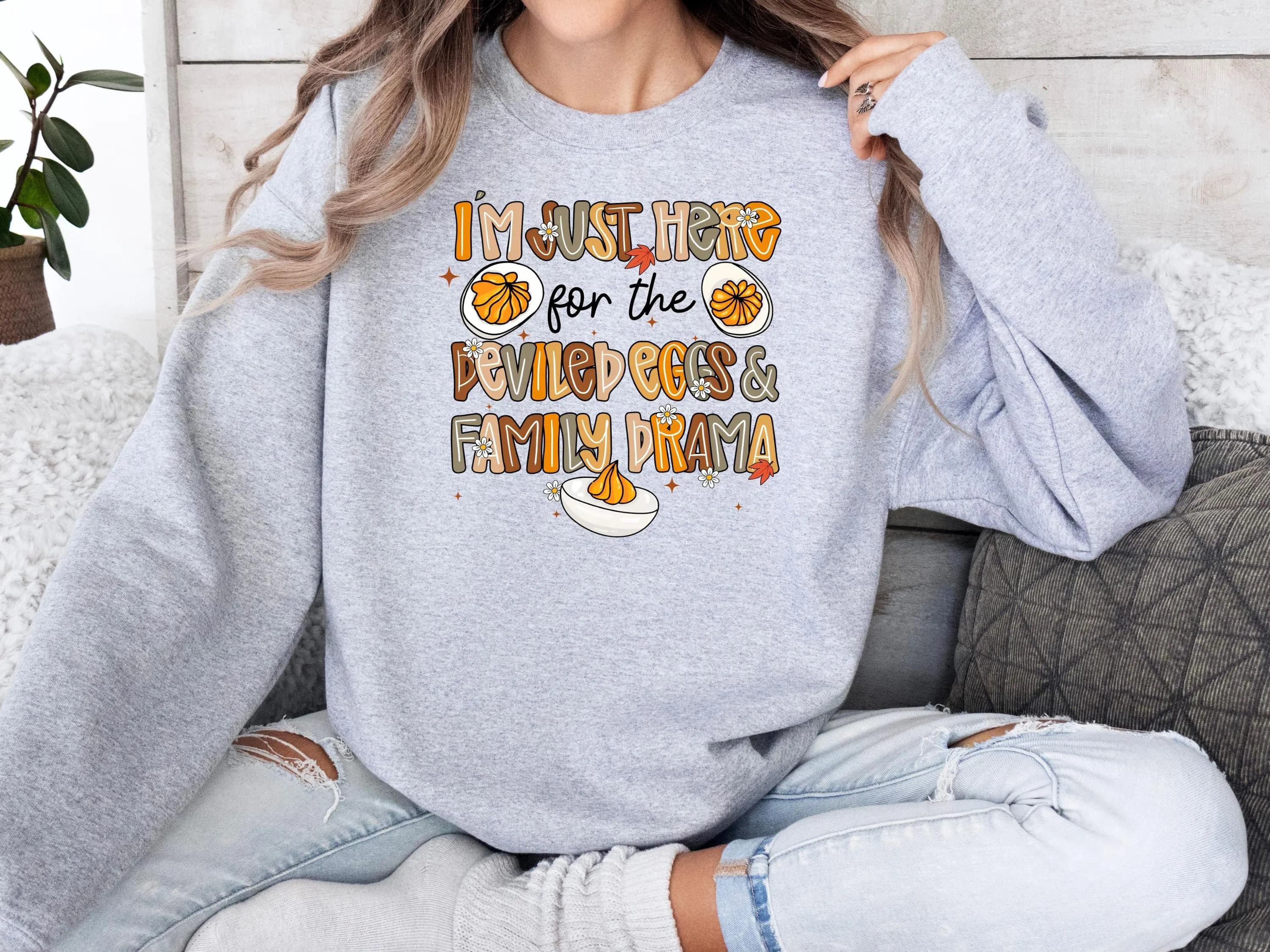 Deviled Eggs Family Drama Funny Thanksgiving DTF Transfer - image 5