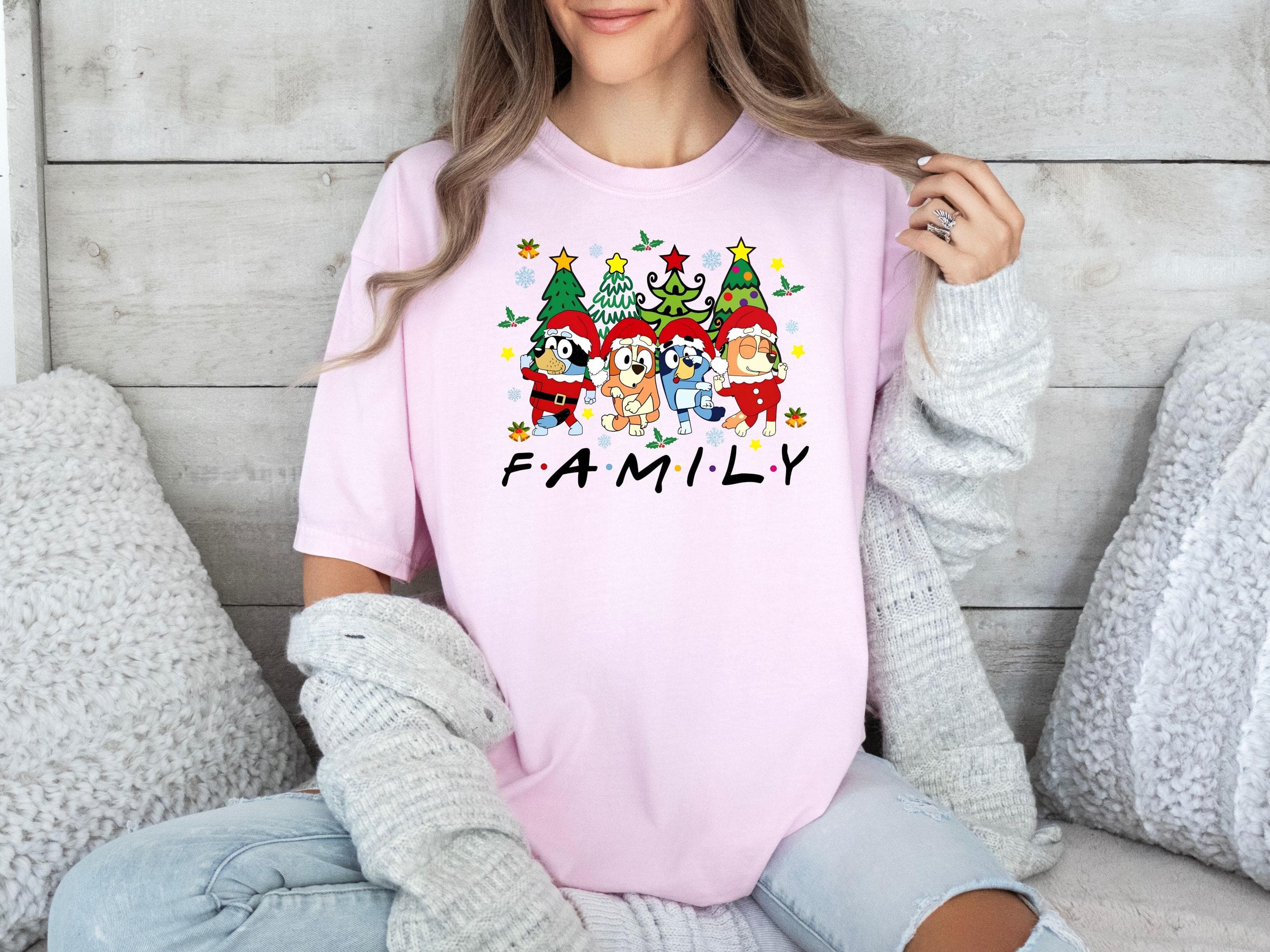 Blue Dog Friends Christmas DTF: Family Xmas Heat Press - image 3