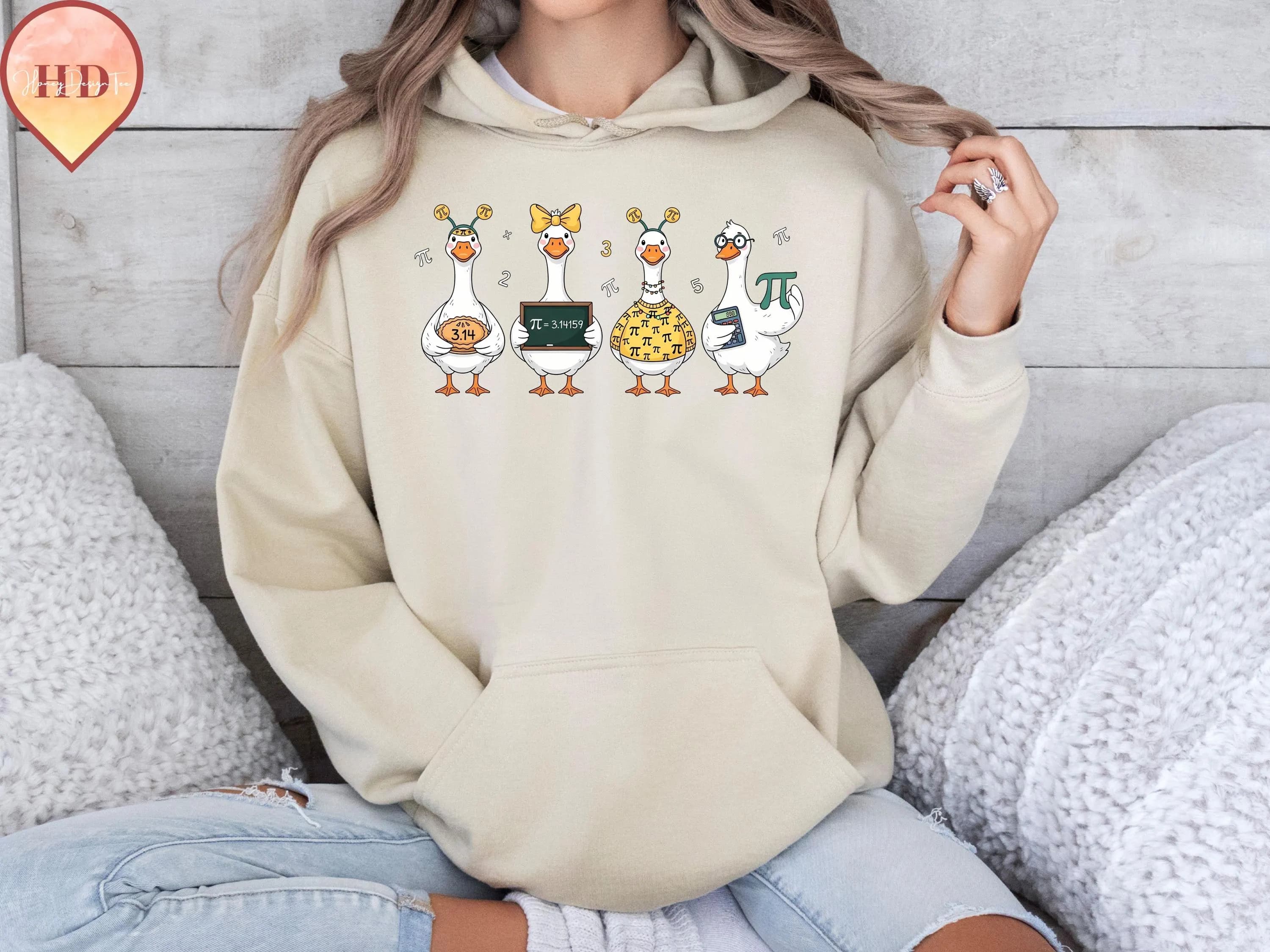 Pi Day Duck DTF Transfer, Funny Math Teacher Shirt Print - image 3