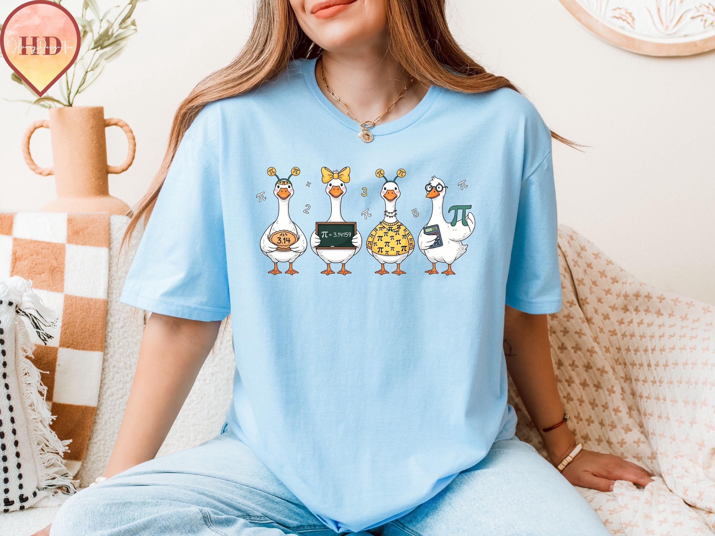 Pi Day Duck DTF Transfer, Funny Math Teacher Shirt Print - image 4
