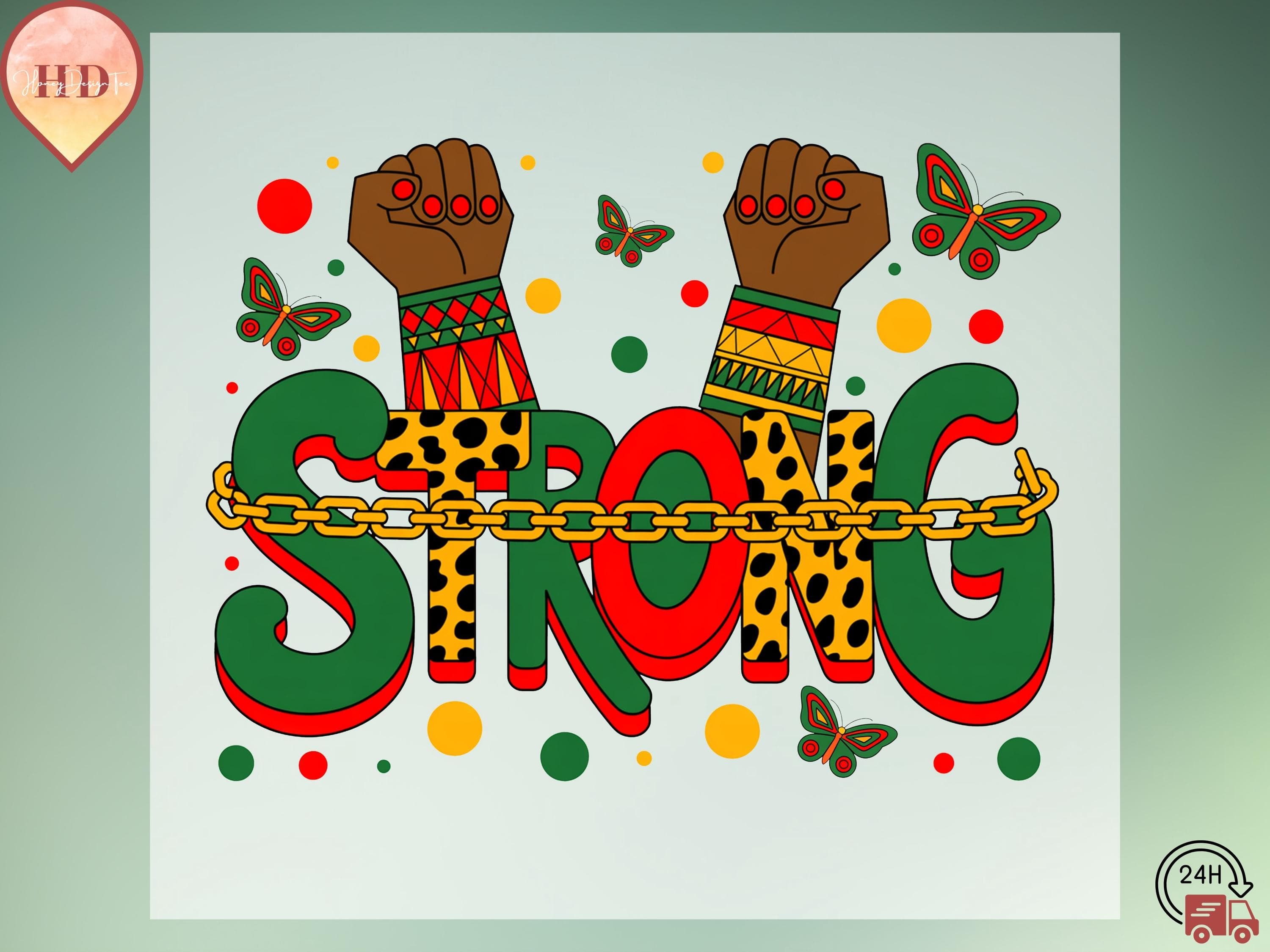 Afro Power Fist DTF Transfer, Black History Juneteenth Heat Press