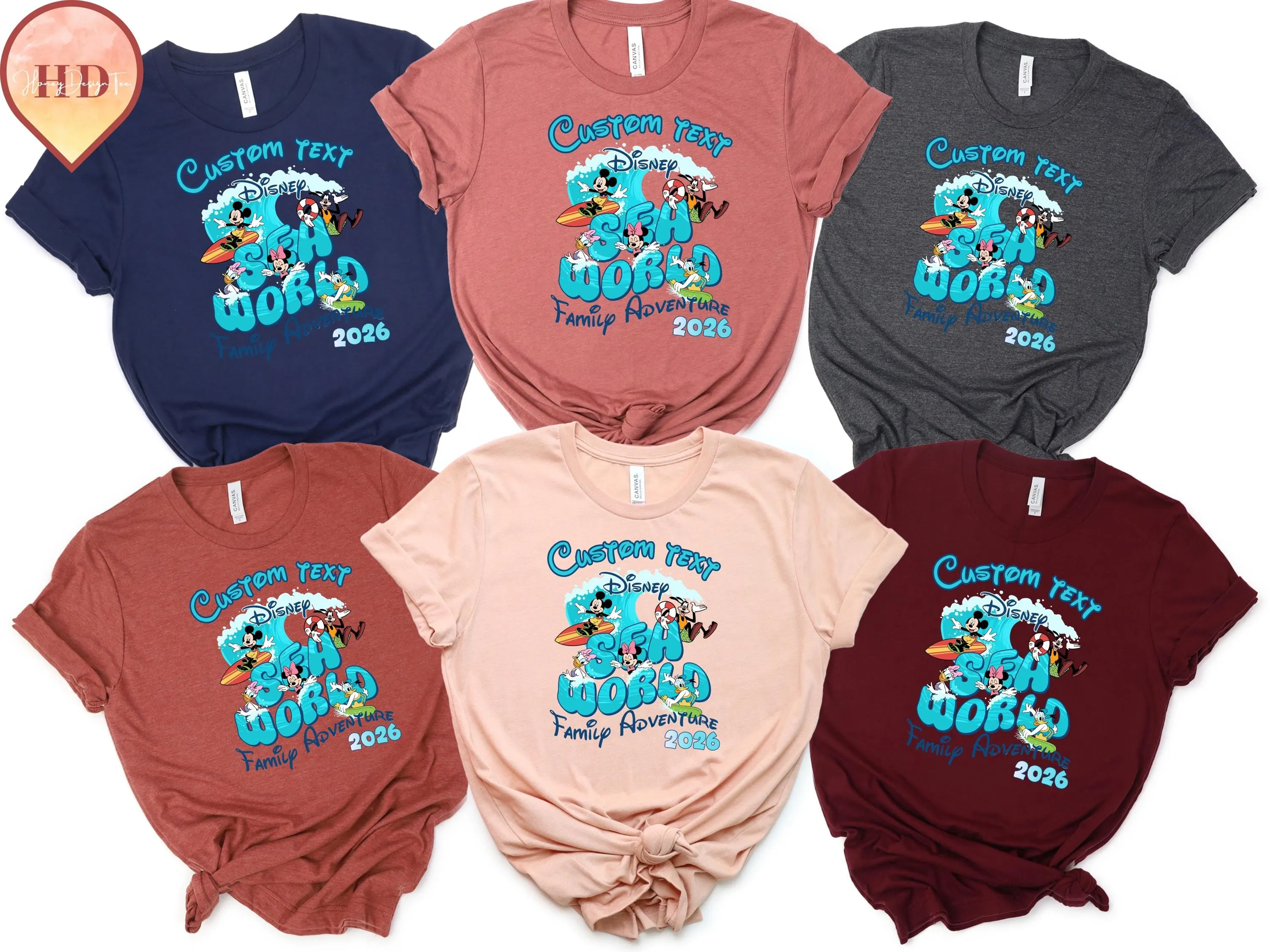 Sea World Family Adventure 2026 DTF, Disney Sea World Heat Press, Family Sea World Adventure Iron On - image 5