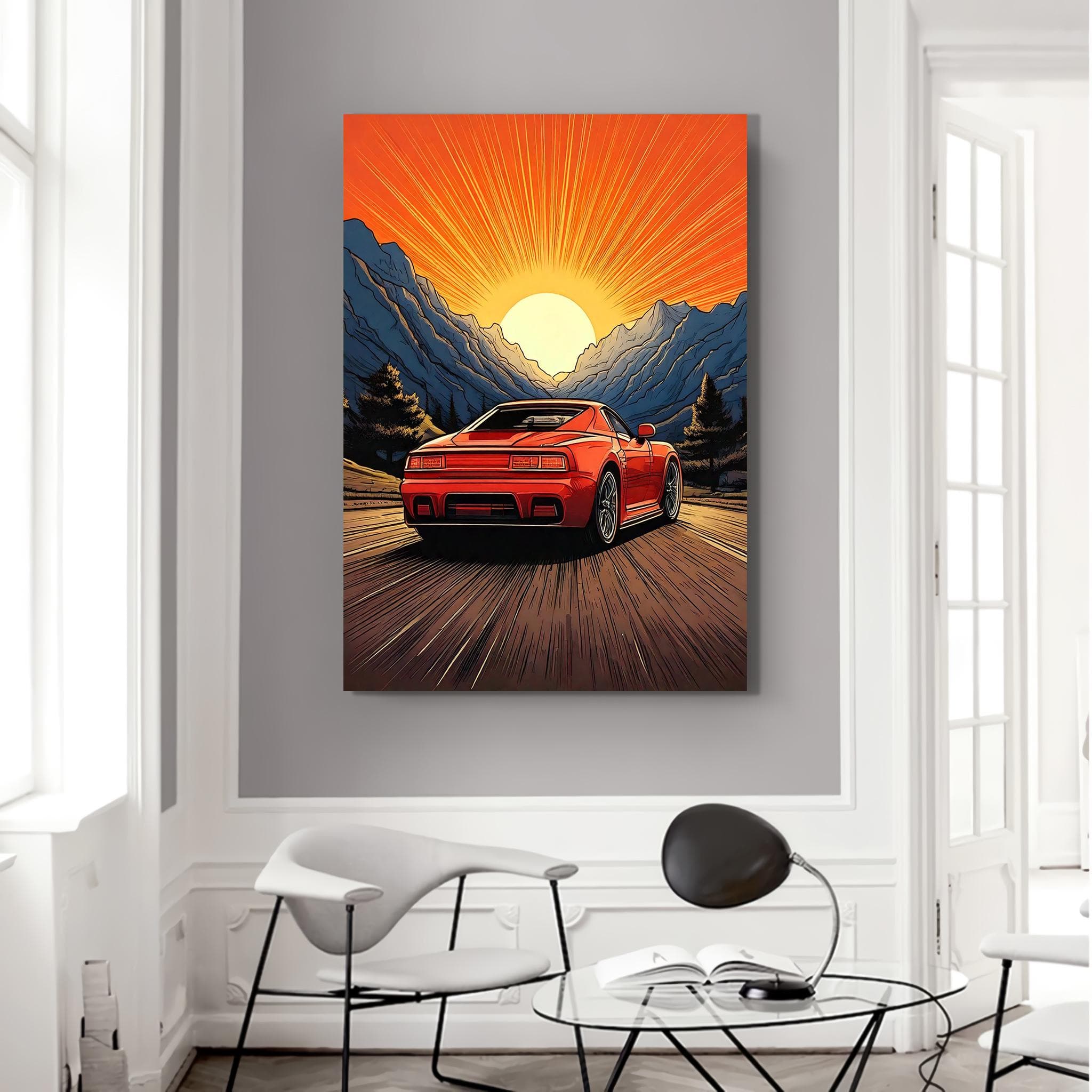 Tokyo Drift Car Canvas: Japanese Race Car Wall Art