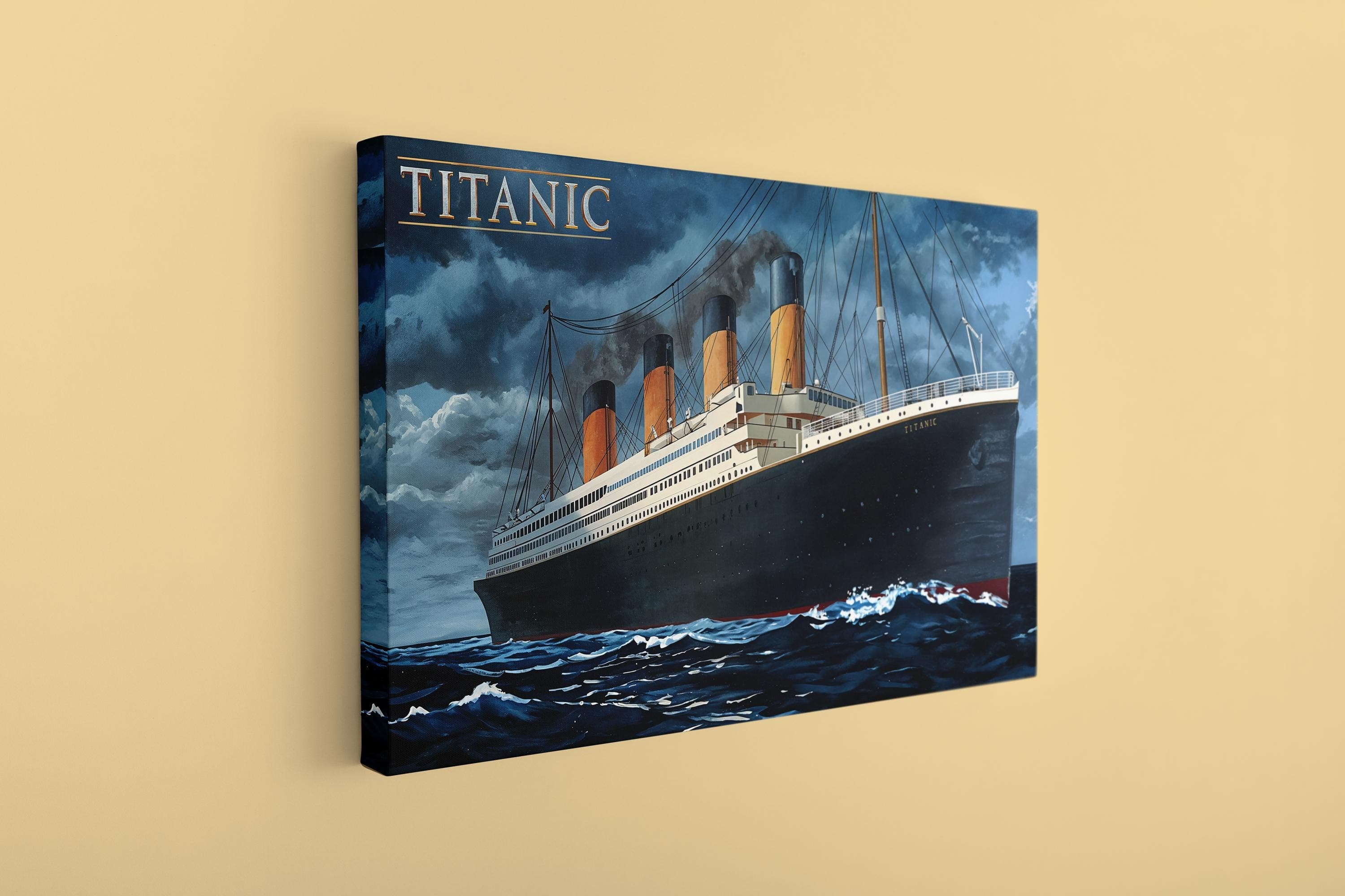 Titanic Canvas,Titanic Night View, Titanic Ship Wall Decor,Titanic Ship Wall Art,Sea Art,Sea Canvas, Titanic Print Canvas, Movie Art Print - image 4