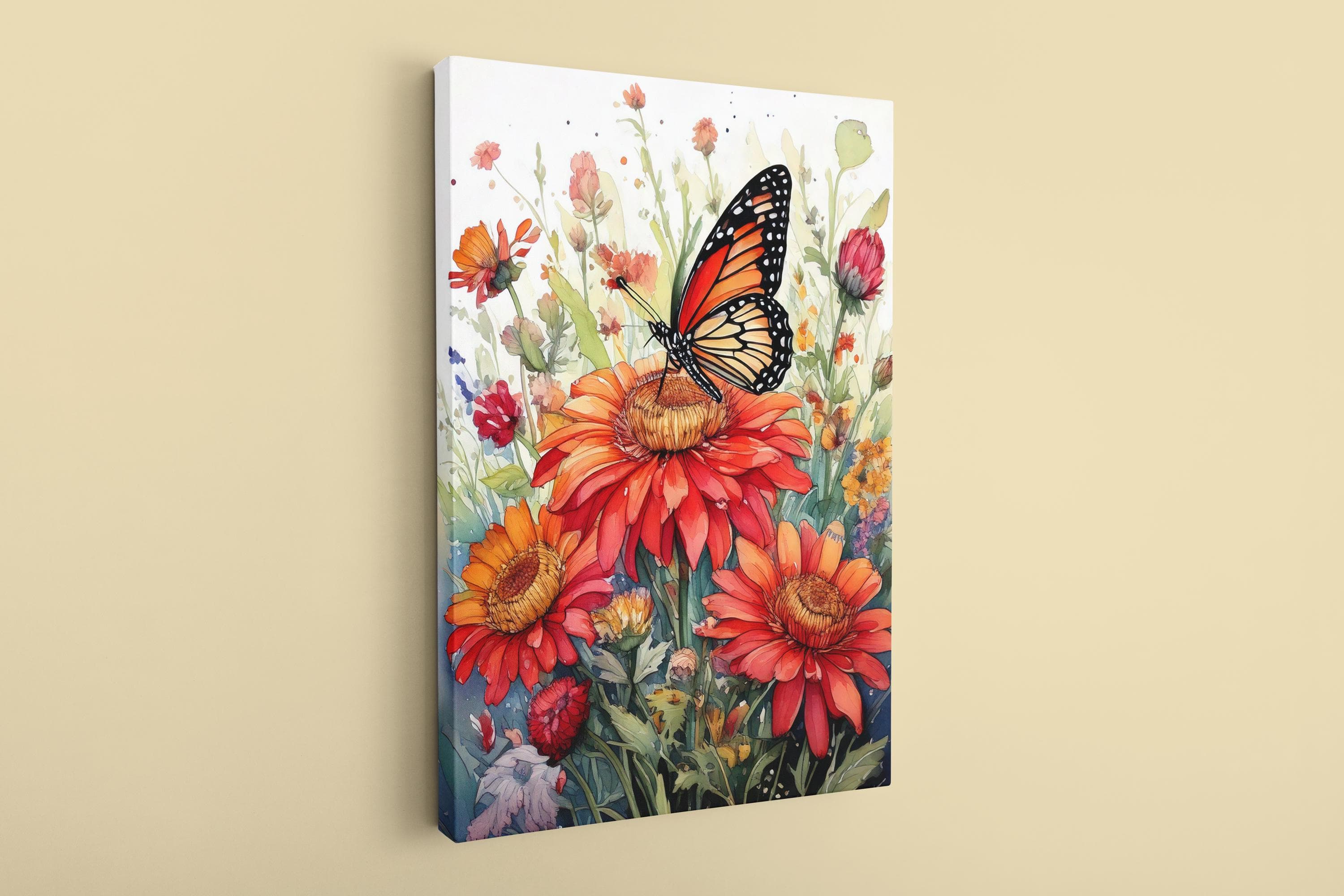 Butterfly Canvas Print: Botanic Floral Wall Art - image 5