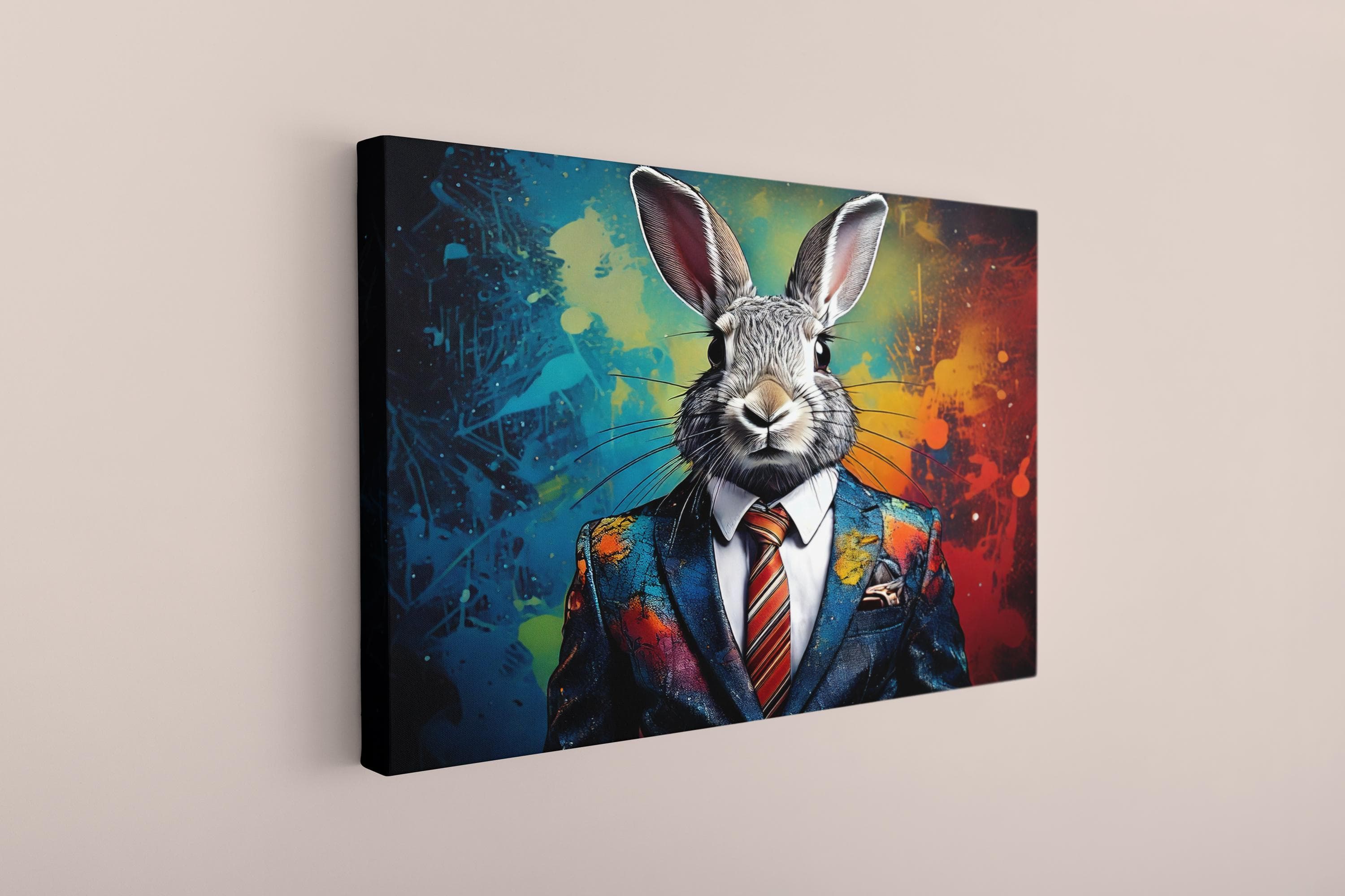 Rabbit in Suit Canvas Print: Fun Animal Wall Art - image 4