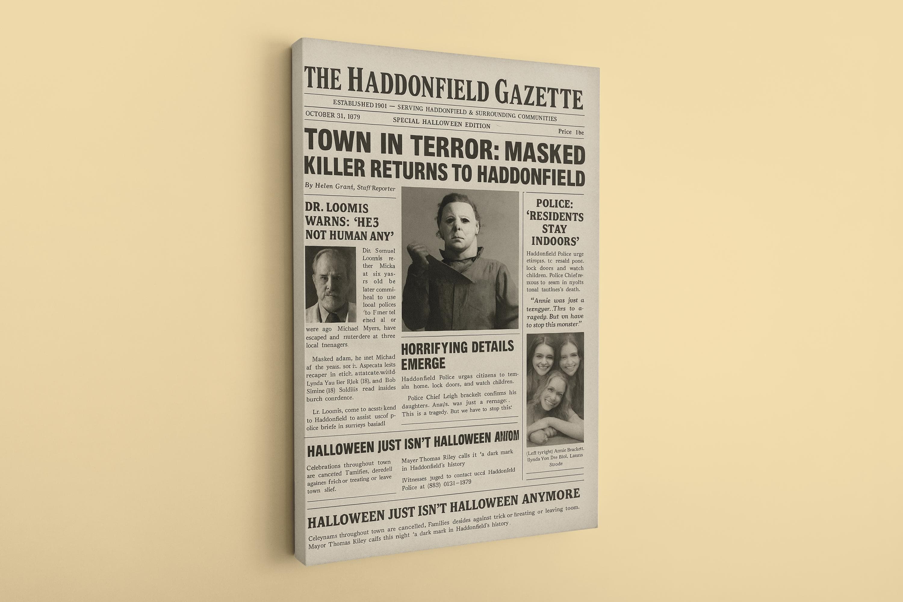 Halloween Horror Movie Canvas Art: Michael Myers Print - image 4