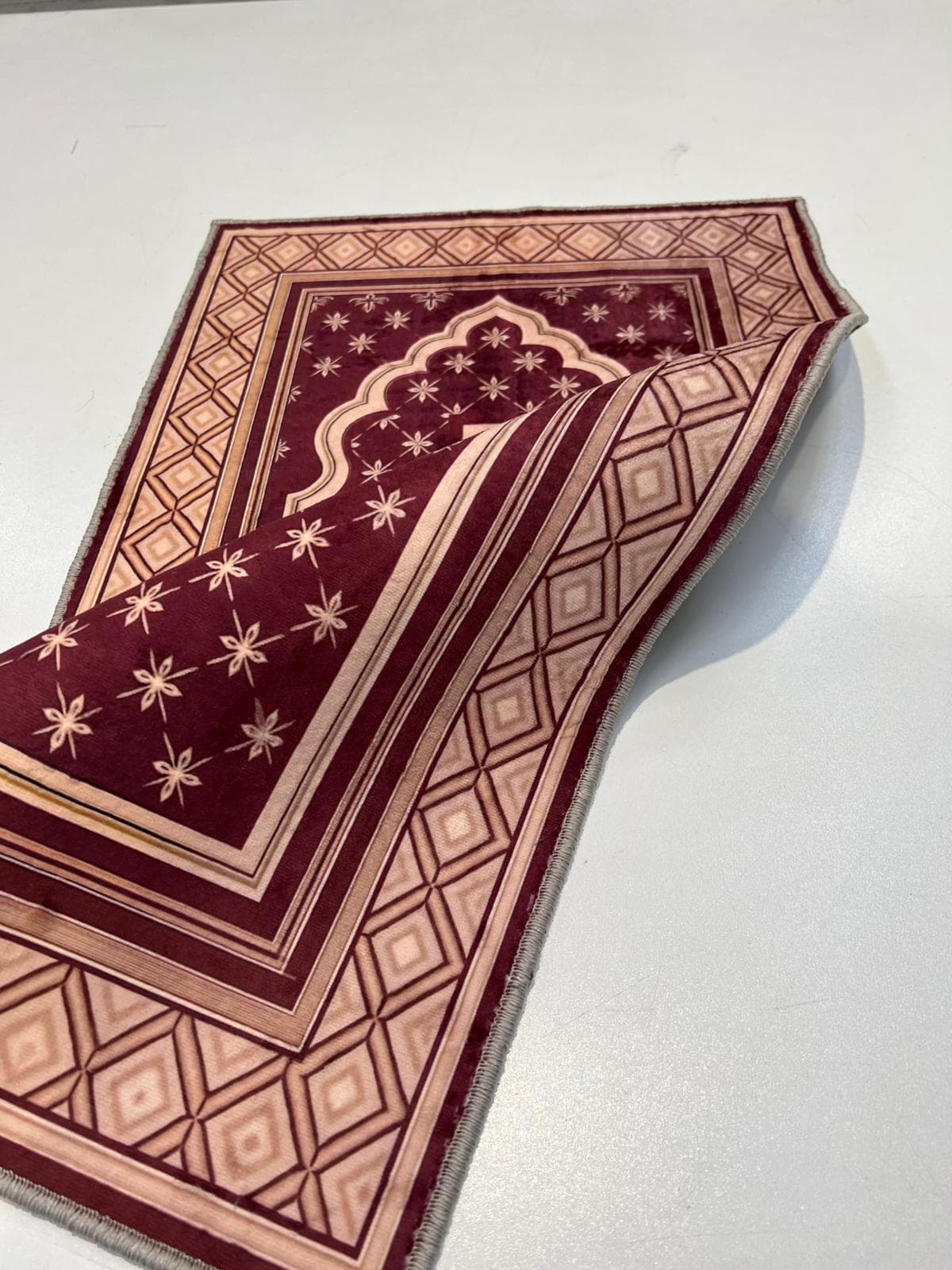 Hamsa Hand Prayer Mat, Evil Eye Protection Rug, Blue & Green Spiritual Prayer Carpet, Islamic Judaica Inspired Gift - image 5