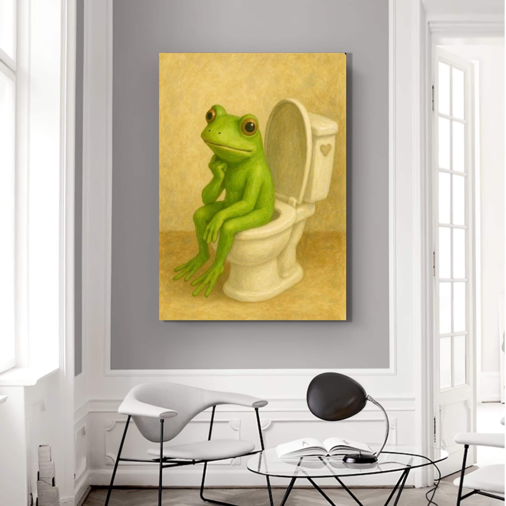 Weird Frog Canvas Print: Fun Animal Wall Art