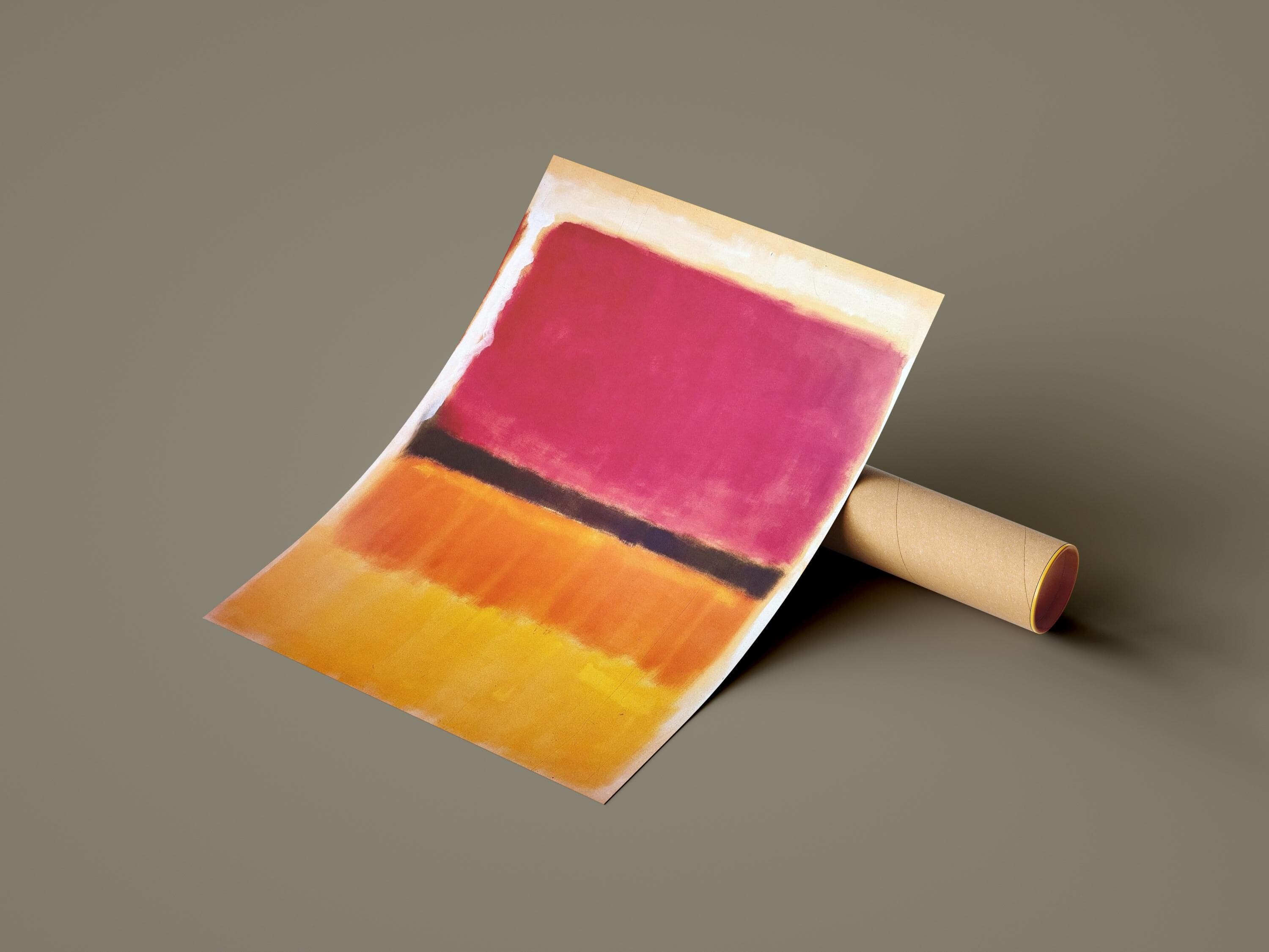 Abstract Rothko Style Canvas, Modern Minimalist Art , Red Orange Purple Color Block Poster, Mark Rothko Shades of Red - image 5