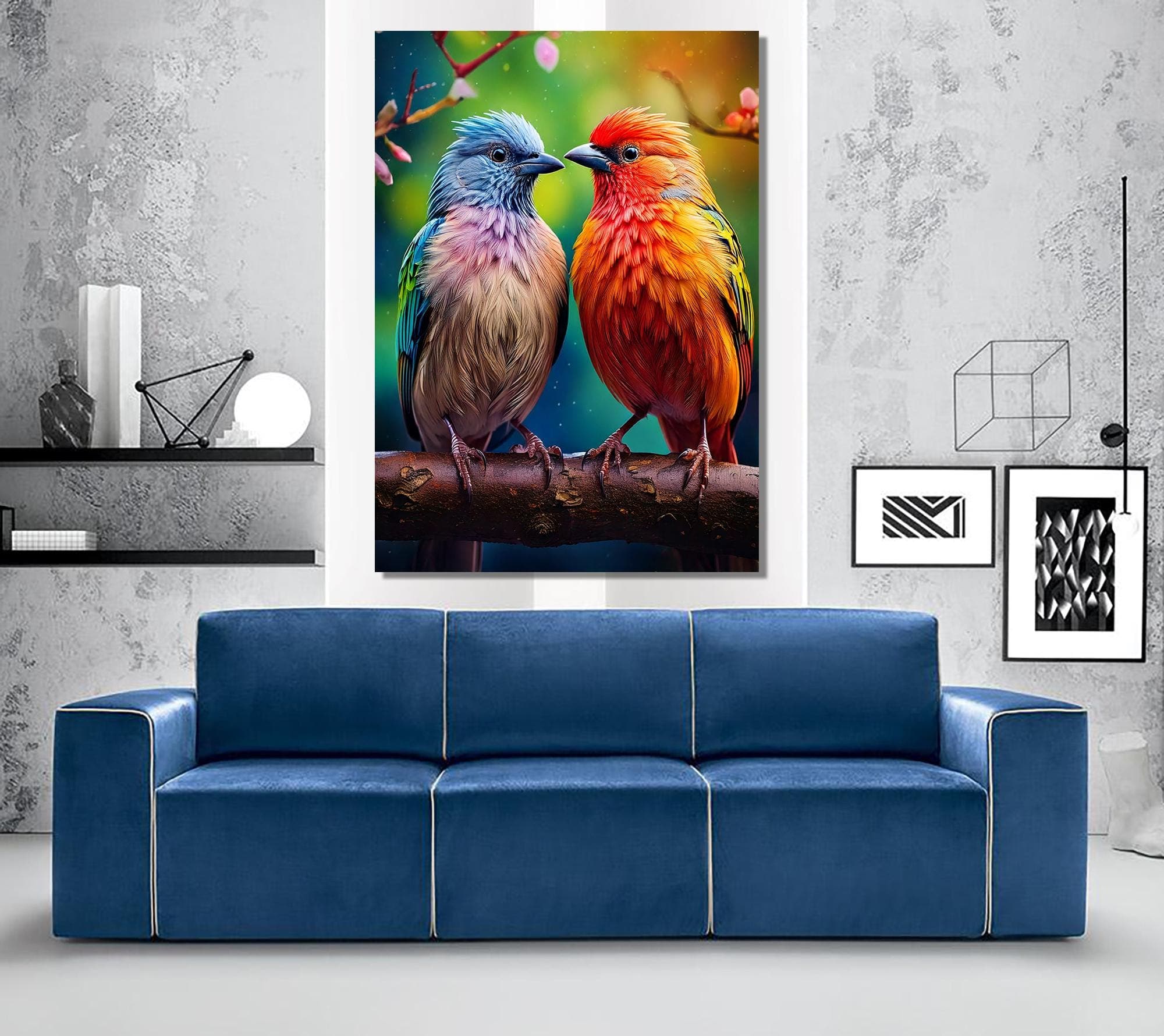 Colorful Birds Canvas Art Print: Rainbow Wall Decor - image 4