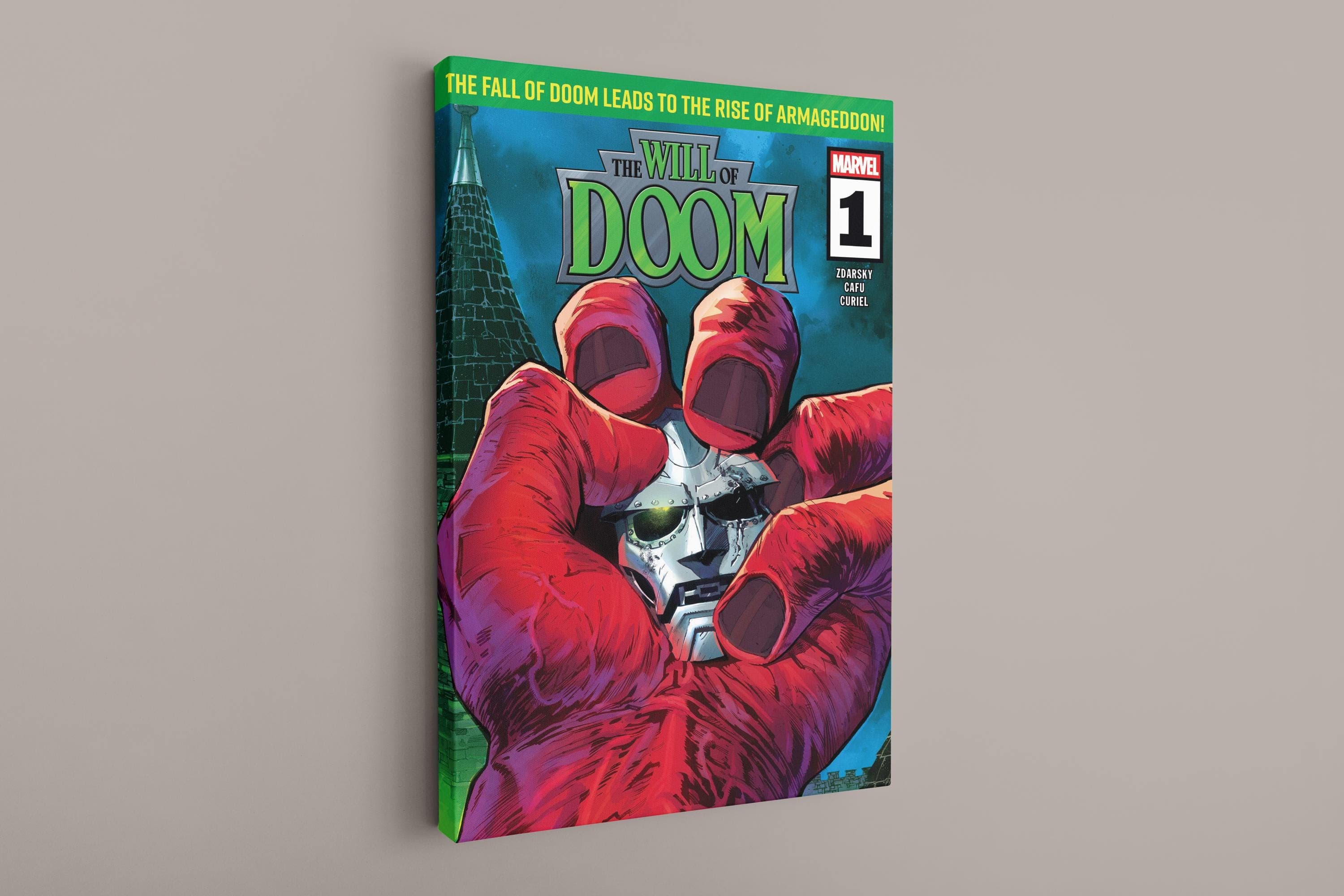 Doom Canvas, Super Heroes Dr.Doom, Vertical Canvas Art,  Wall Art,Comic Art Print, Comic Covers Canvas, Art Picture, Wall Decor,Wall Hanging