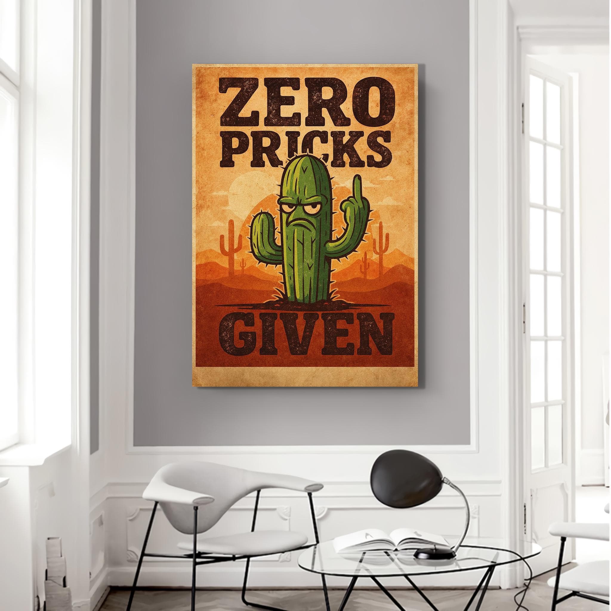 Zero Pricks Given Themed canvas, Oil Painting Art, Canvas Gift, Canvas Art, Wall Art, Personalized Tables, Custom Gift