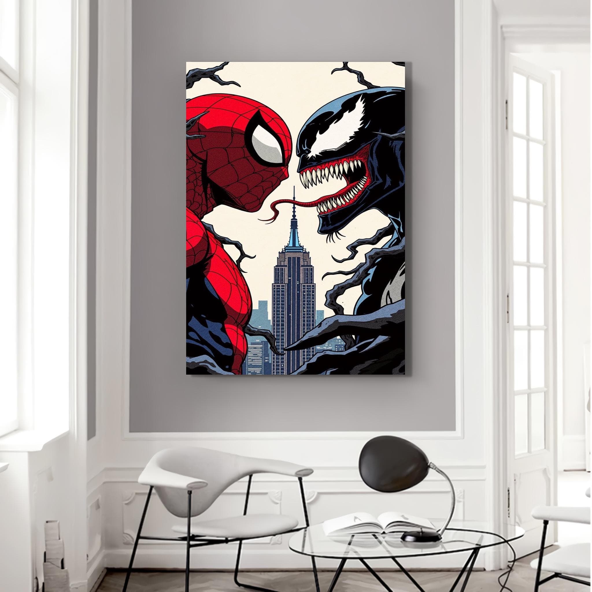 Venom vs Spider-Man Canvas: Comic Book Wall Art