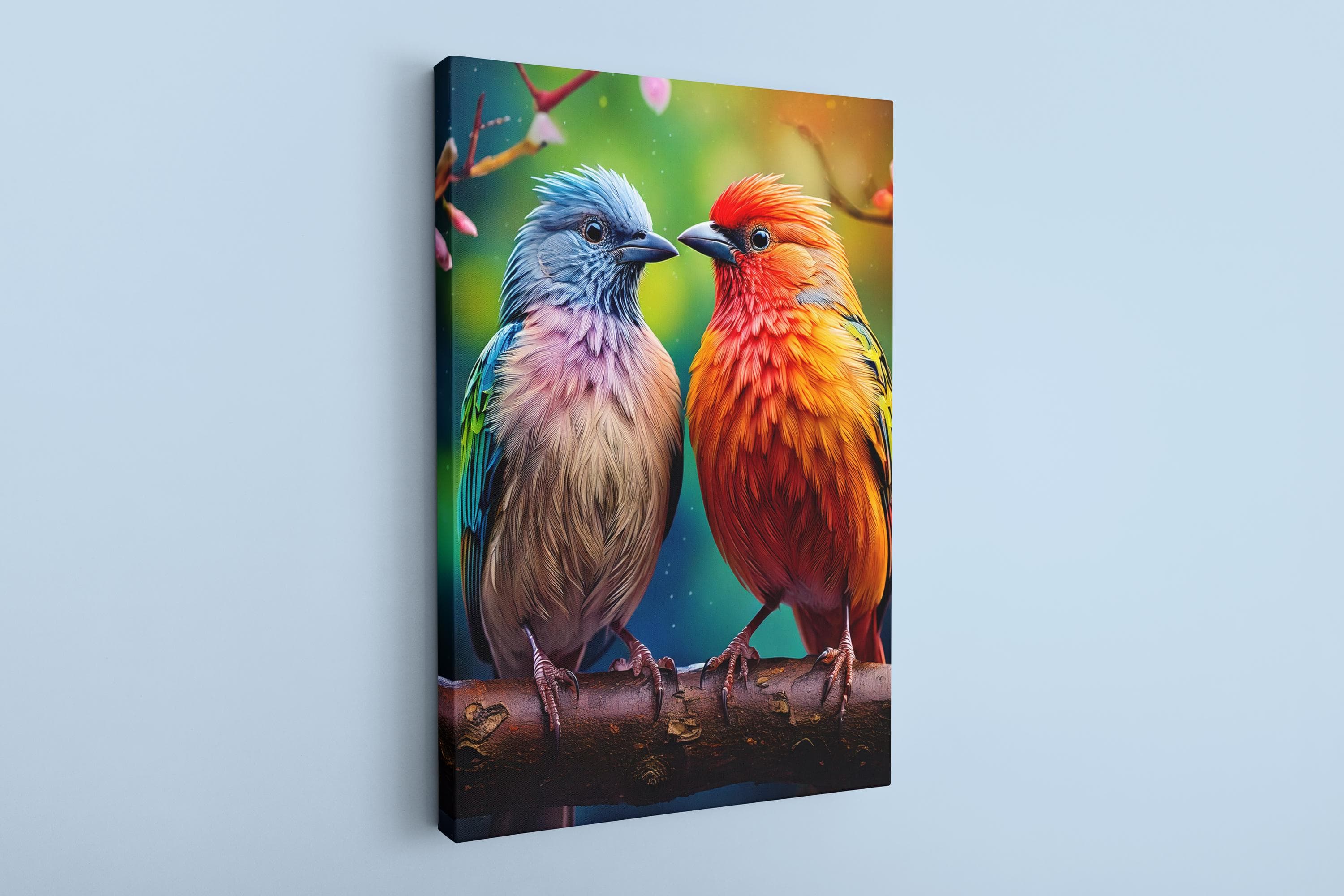 Colorful Birds Canvas Art Print: Rainbow Wall Decor - image 5