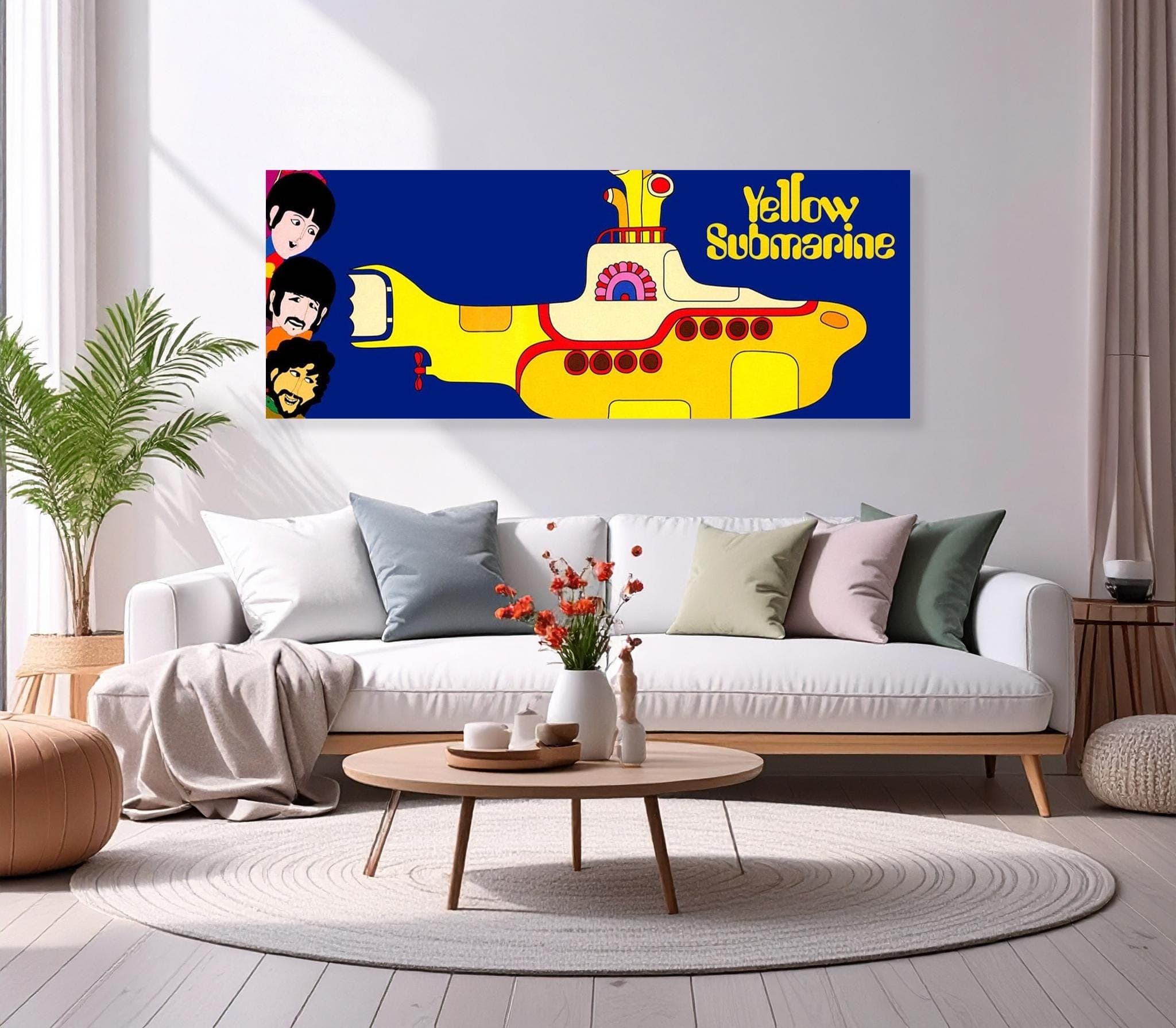 The Beatles Canvas Wall Art: Handmade Music Poster