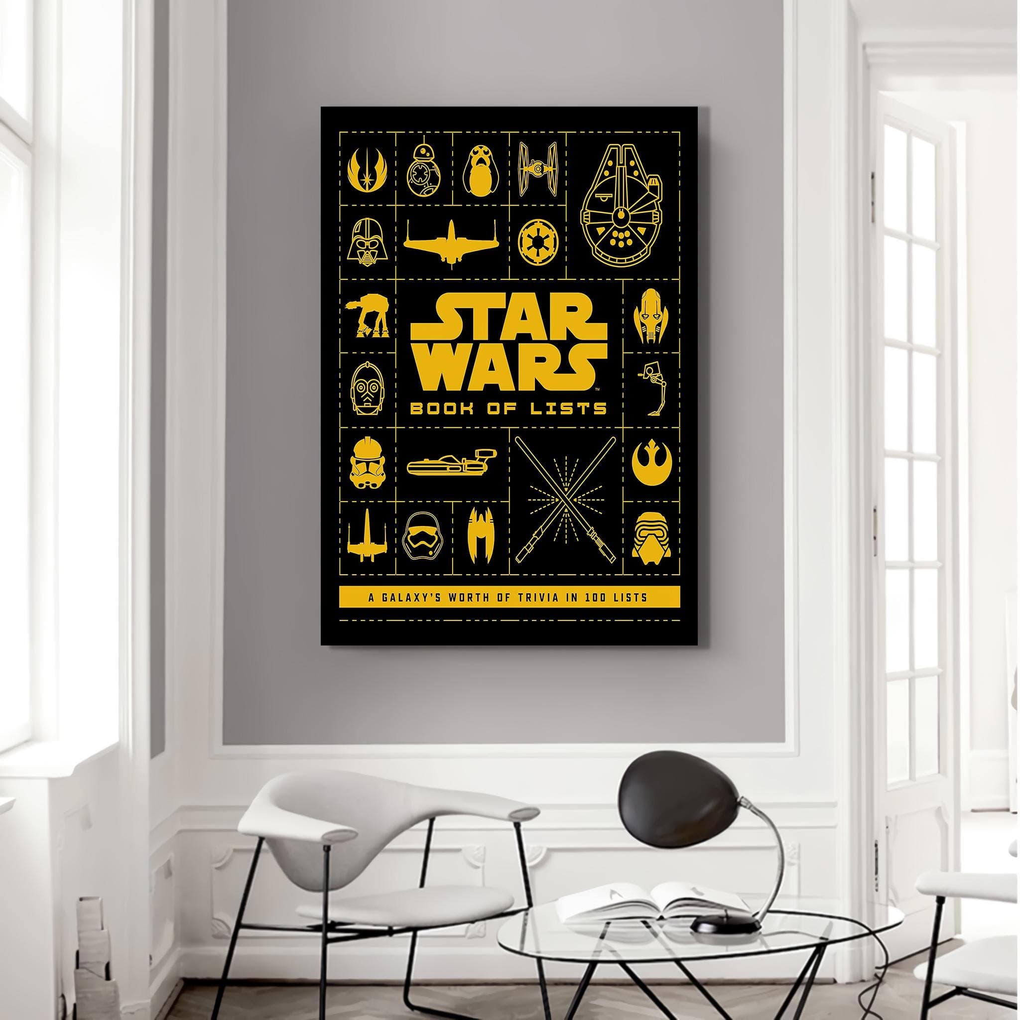 Starwars Canvas, Star Wars Gift, Starwars Book of List,  Starwars Universe  Poster, Fun Art, Gift Canvas , Wall Art, Print Canvas