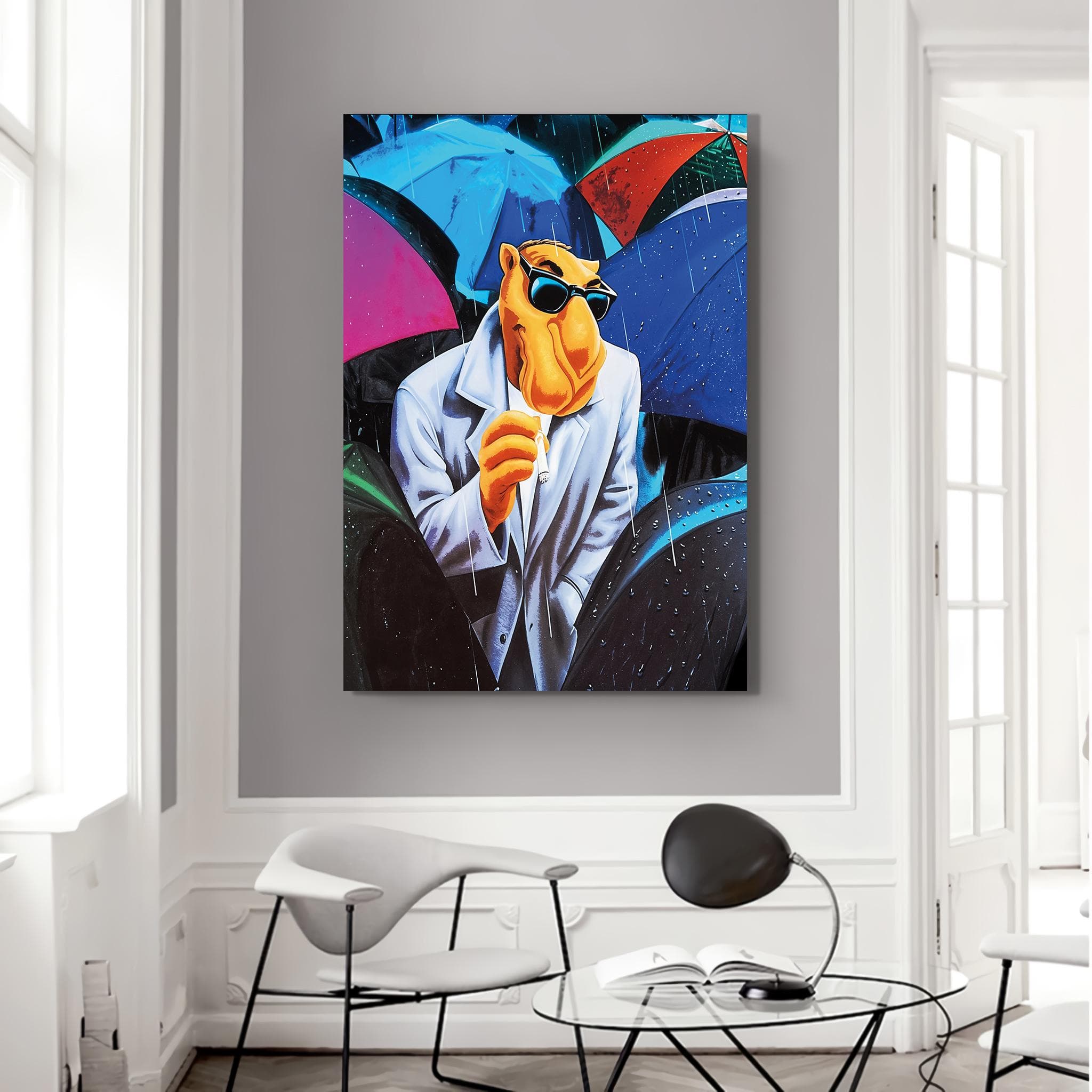 Camel Canvas Print: Comic Cartoon Animal Art, Wall Decor