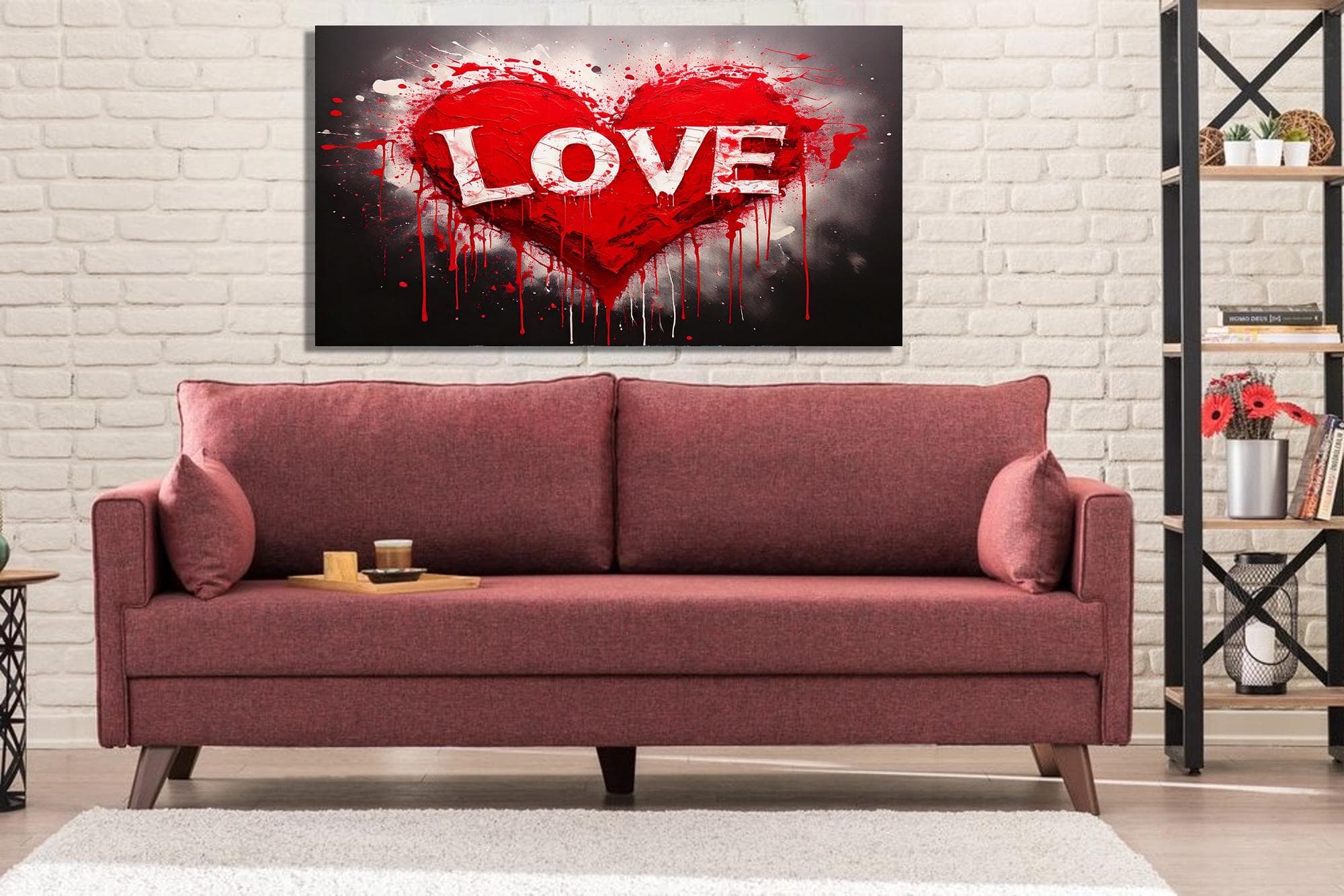 Love Heart Canvas Art: Colorful Wall Decor - image 4