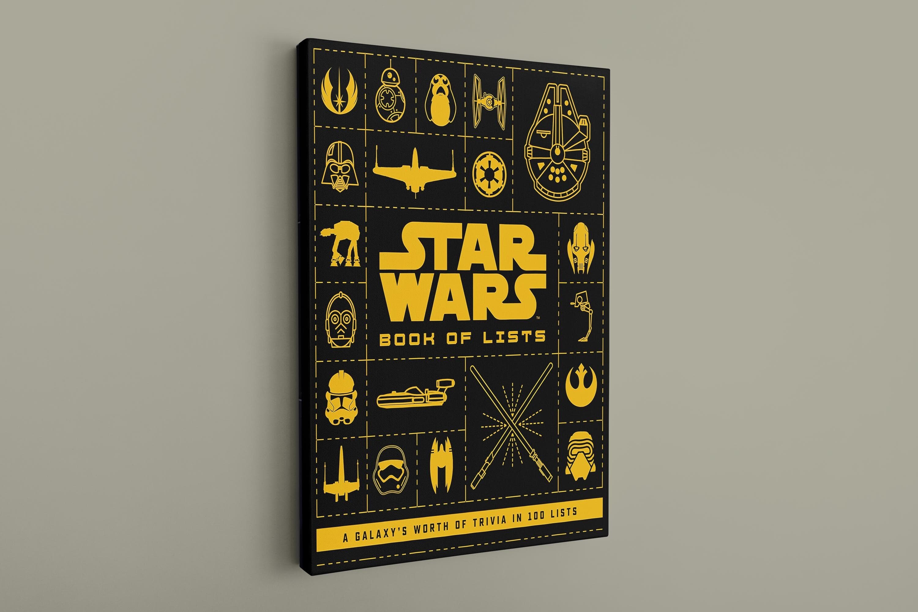 Starwars Canvas, Star Wars Gift, Starwars Book of List,  Starwars Universe  Poster, Fun Art, Gift Canvas , Wall Art, Print Canvas - image 3